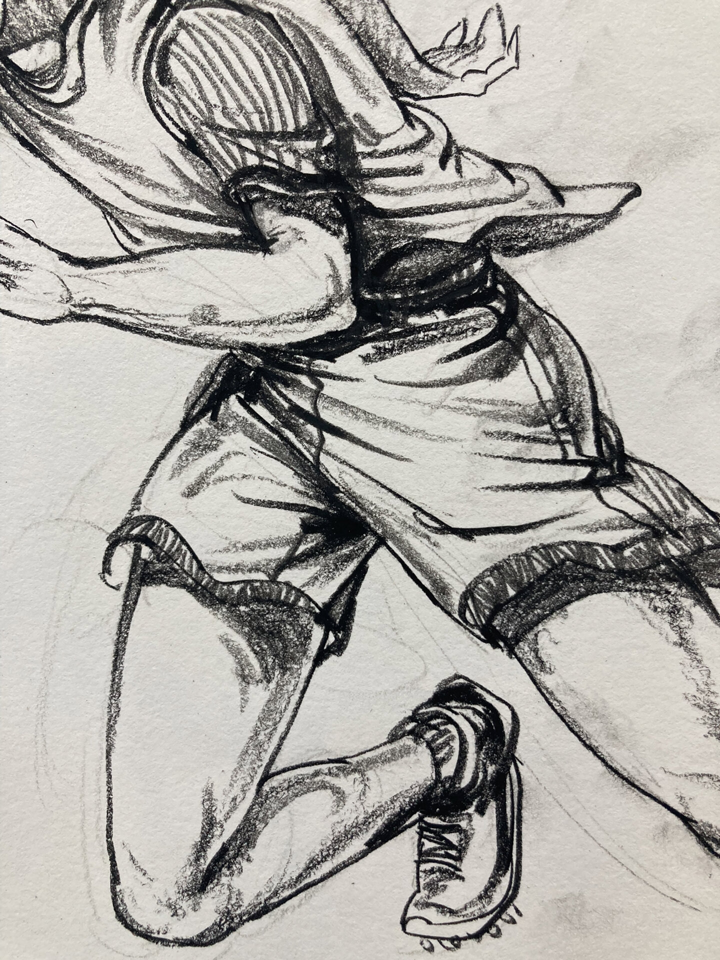 山东省美术联考:跑步冲刺剪影速写