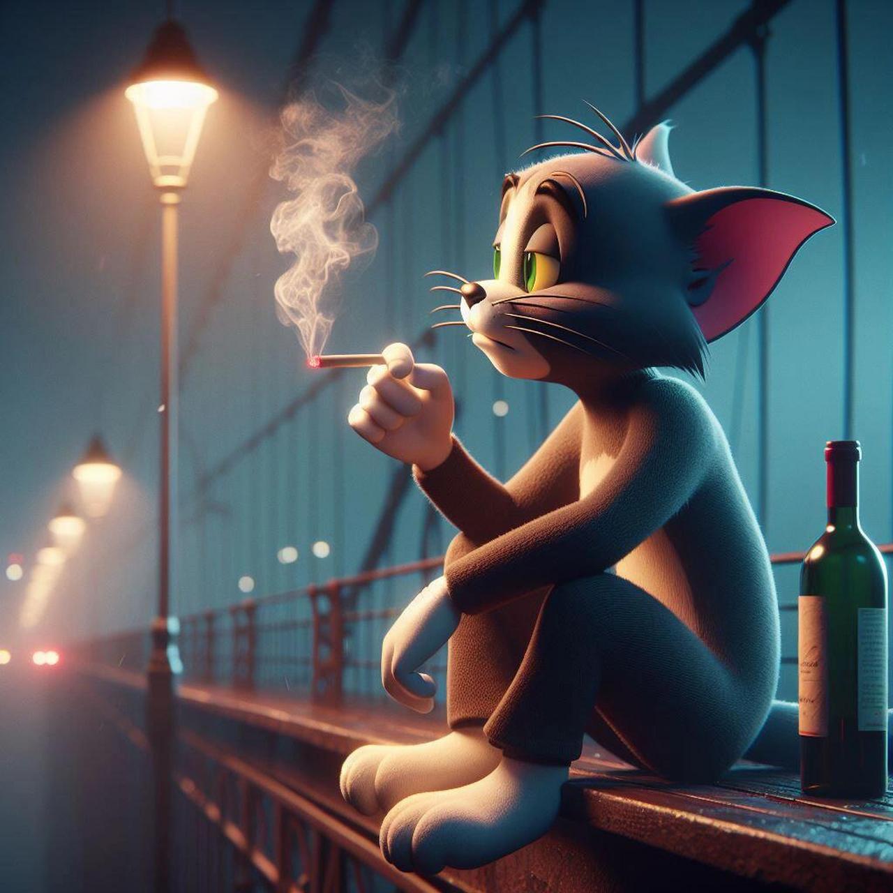 "汤姆,风会让烟会燃得更快,希望愁也是"