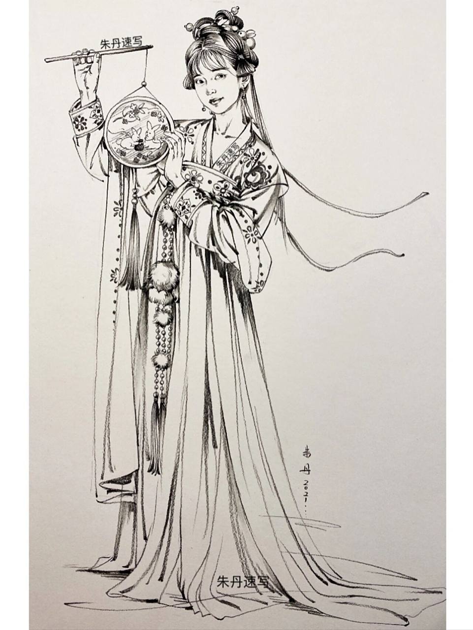 上次发了几张古风的速写 好像比手绘头像和萌娃更受欢迎 今天继续来一