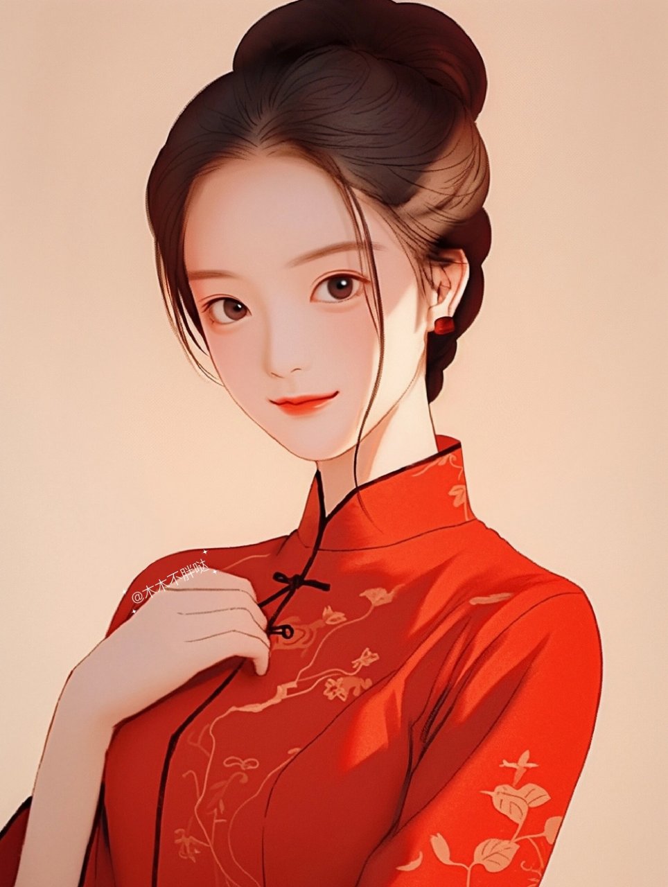 20246969旺财旺运92新年红色系女生头像 新的一年红红火火,喜气