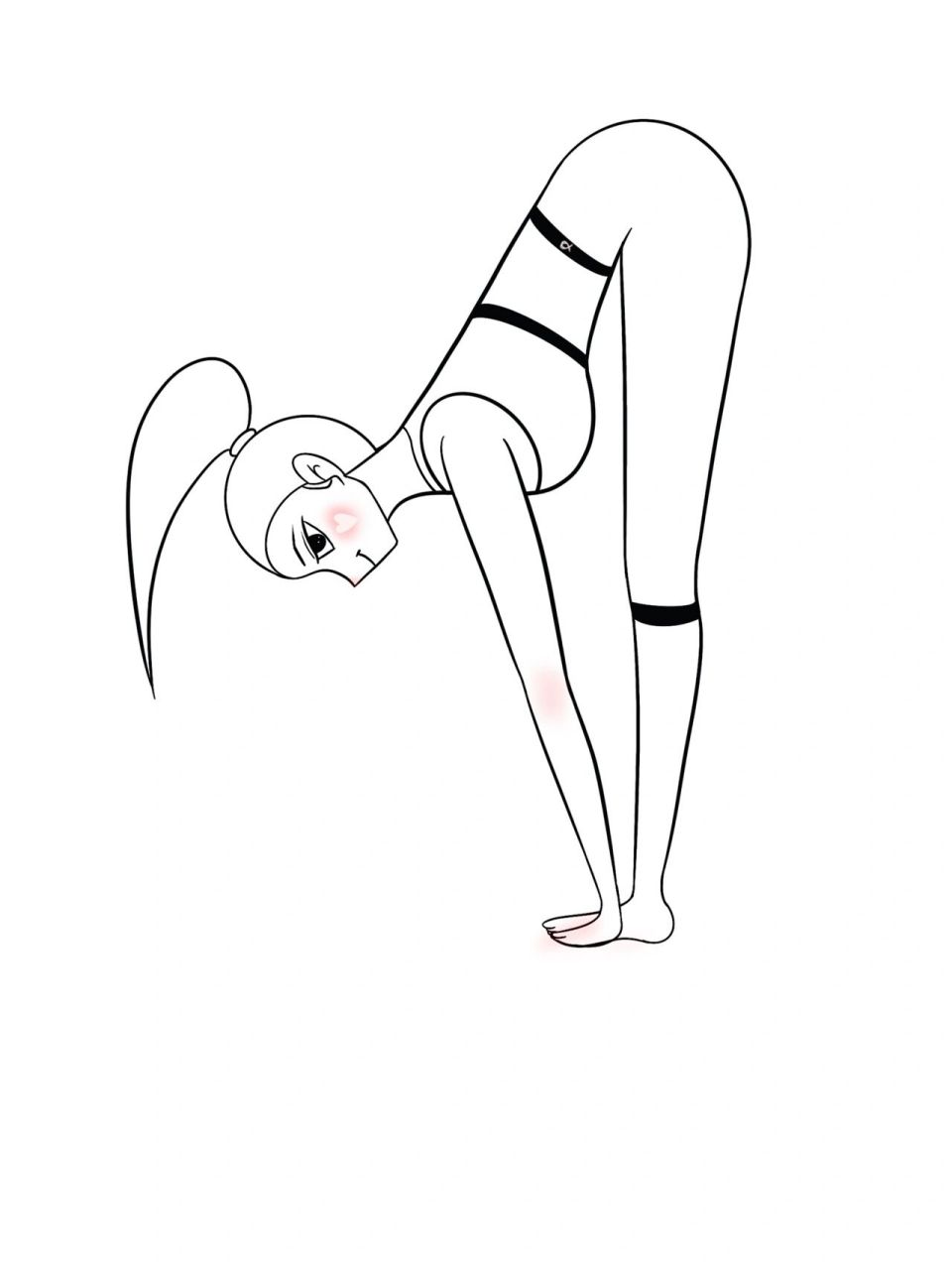 原创插画|瑜伽插画|瑜伽体式笔记—鸵鸟式 #瑜伽# #瑜伽体式# #瑜伽