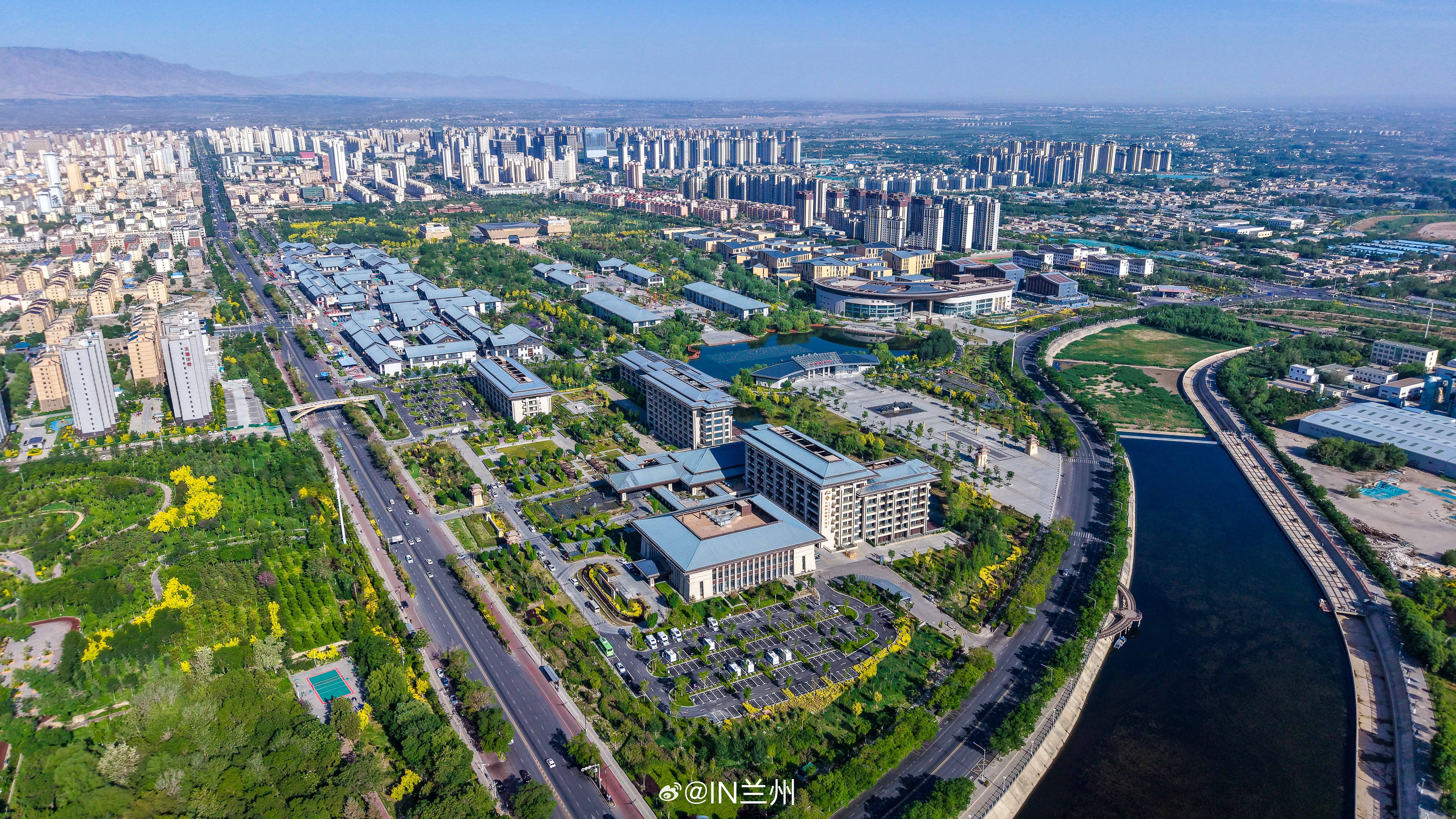 武威航拍武威市区武威市照片武威武威市城市图片甘肃武威图片金昌市