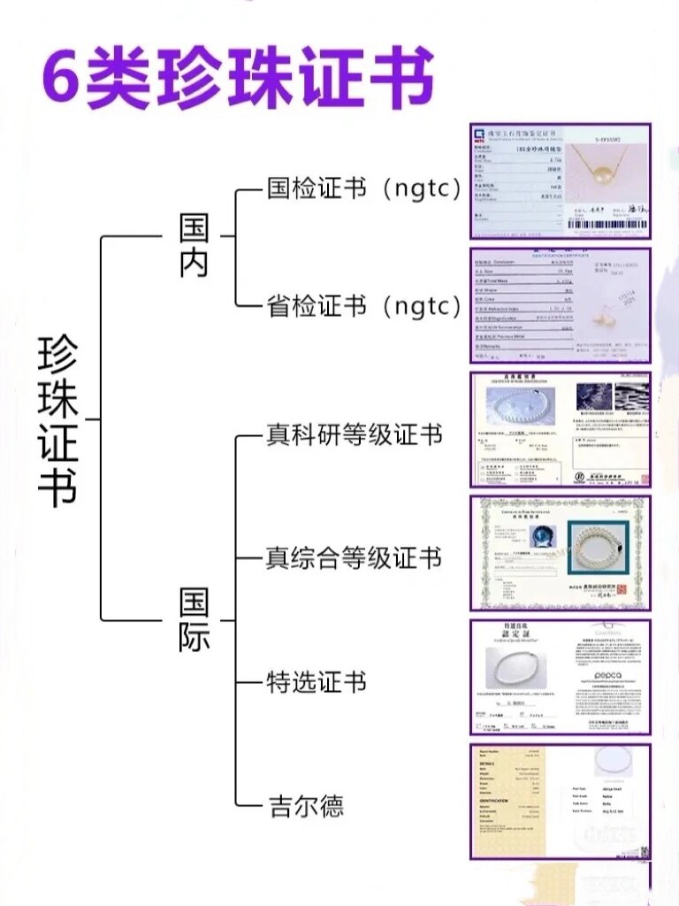 珍珠证书图片