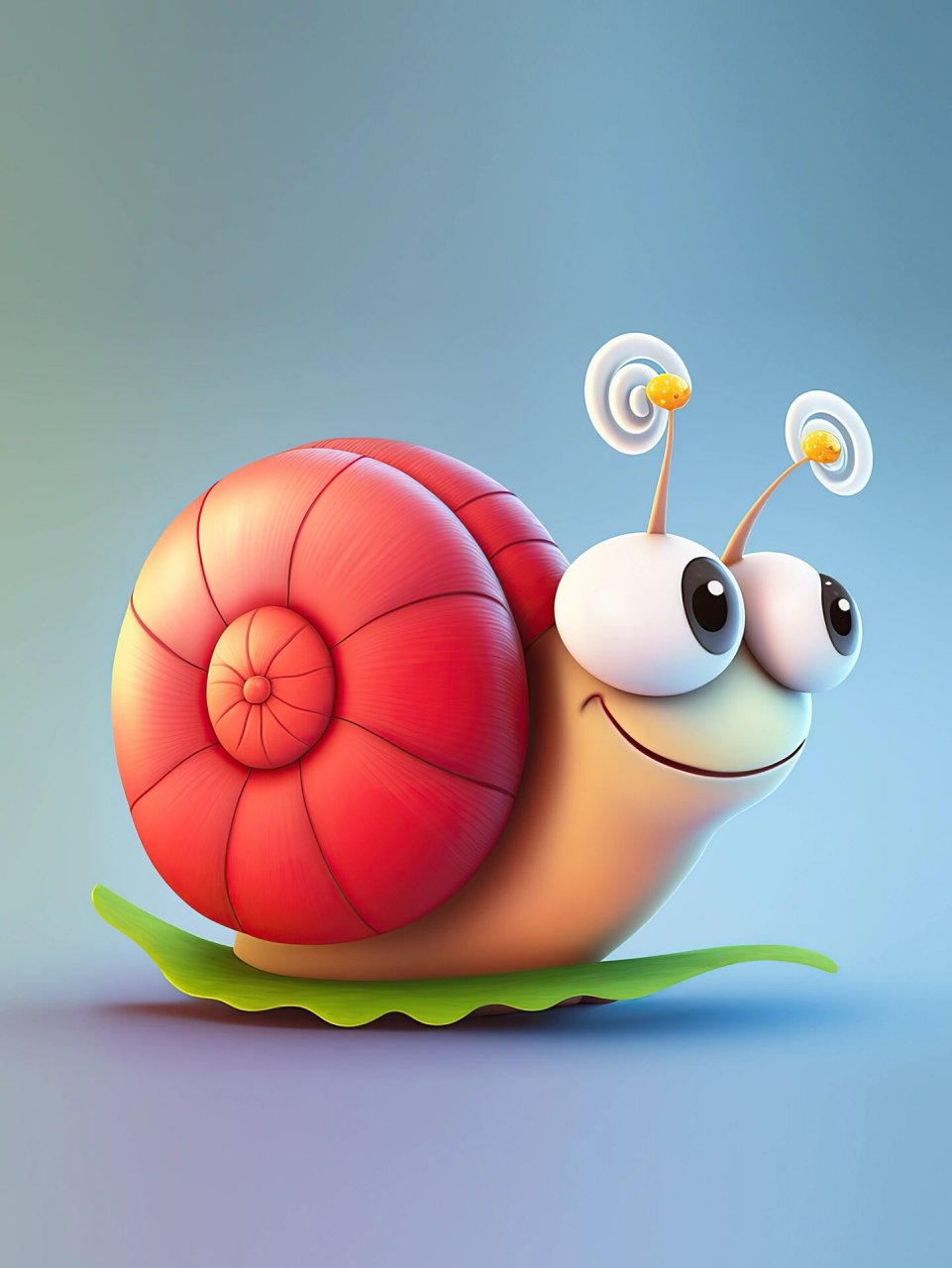 可爱的红色小蜗牛来了