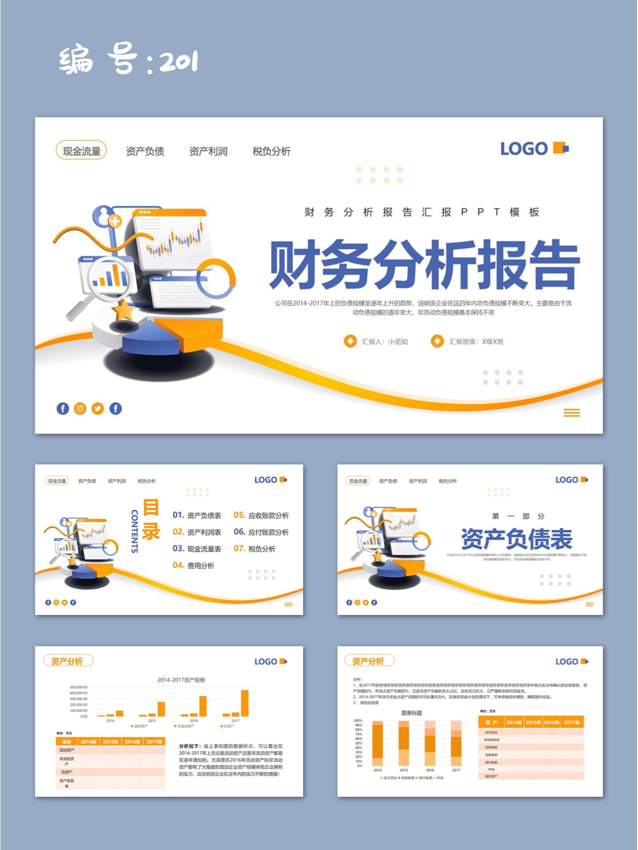 财务分析报告财务报表数据分析ppt
