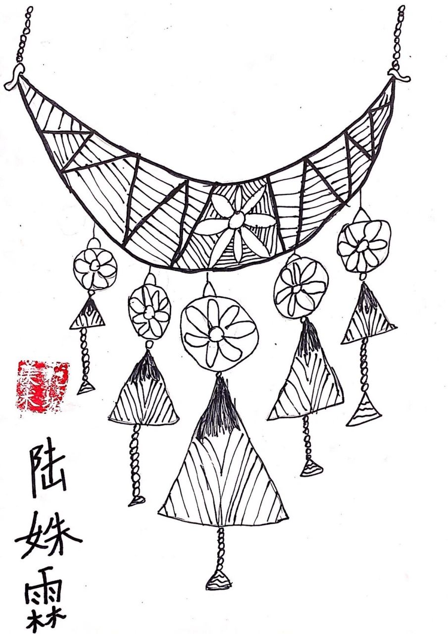 暑假班——苗族银饰设计创意画 今日绘画主题:《苗族银饰 》 苗族主要