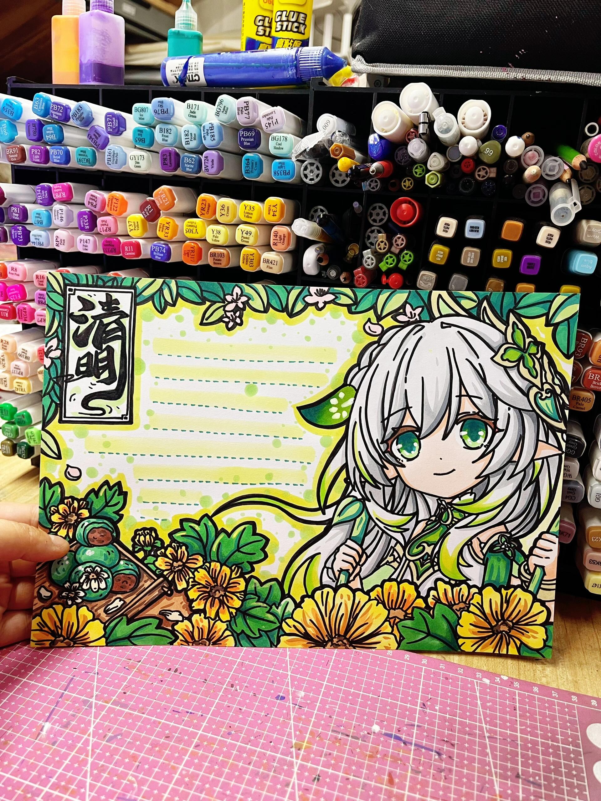 手抄报素材-清明节主题动漫手抄报