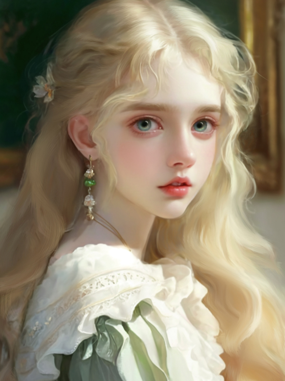 美人图 | 千金肖像·绿·(二十四) 昨天评论区有朋友想要金发配绿瞳