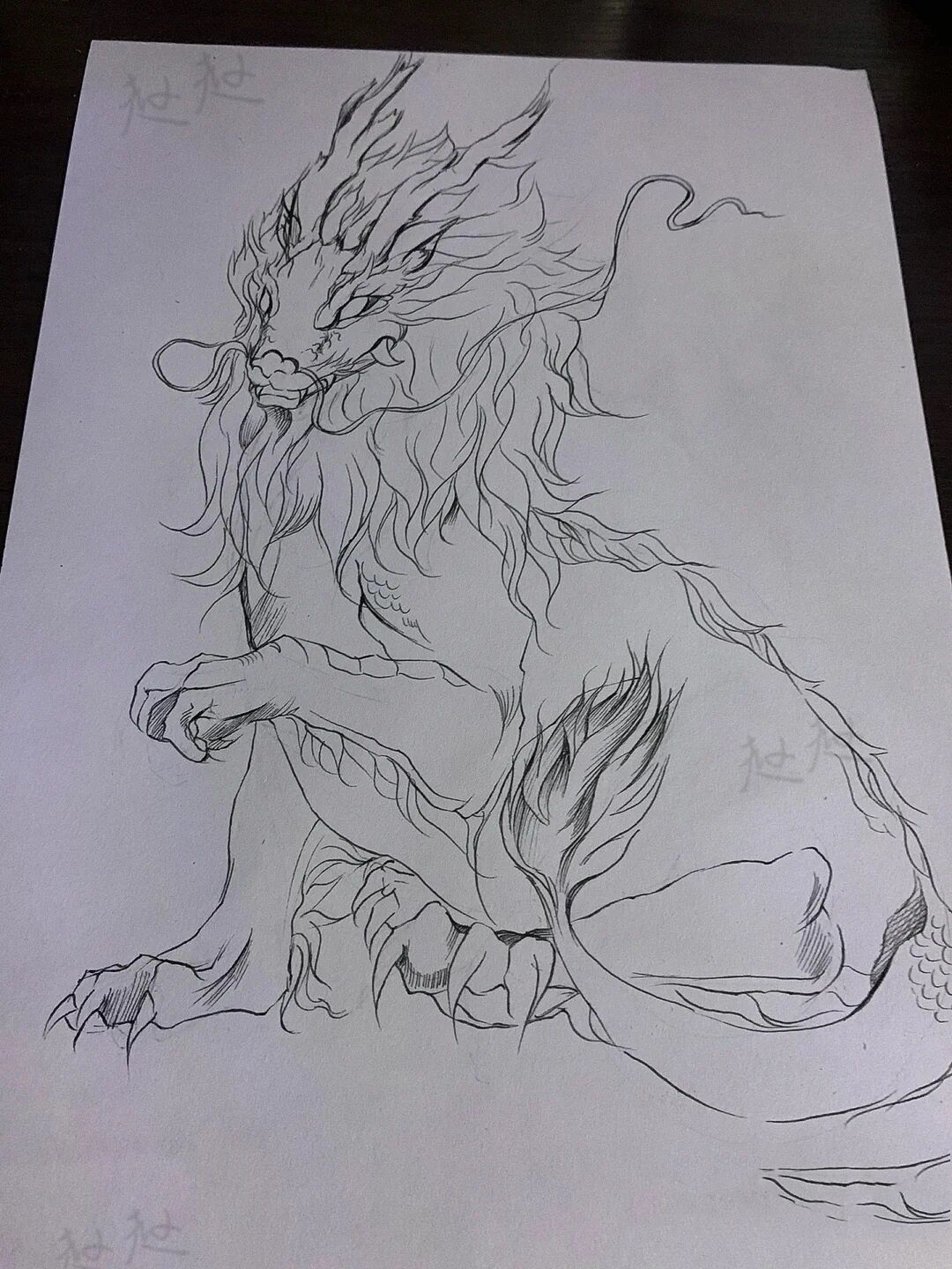 龙生九子系列 临摹   狻猊 ,久等了