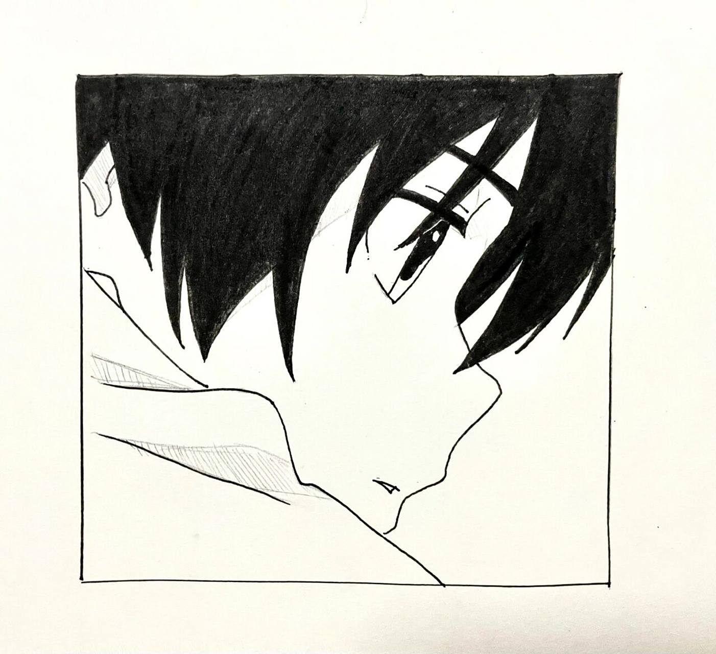 手绘动漫头像侧脸|附过程 no.