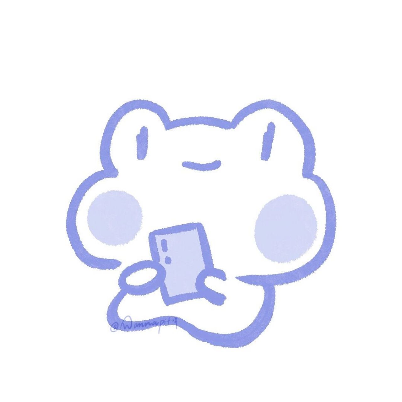 自画 | 9张简约风可爱头像~女孩熊兔猪蛙有 6015p1兔子图片版权已