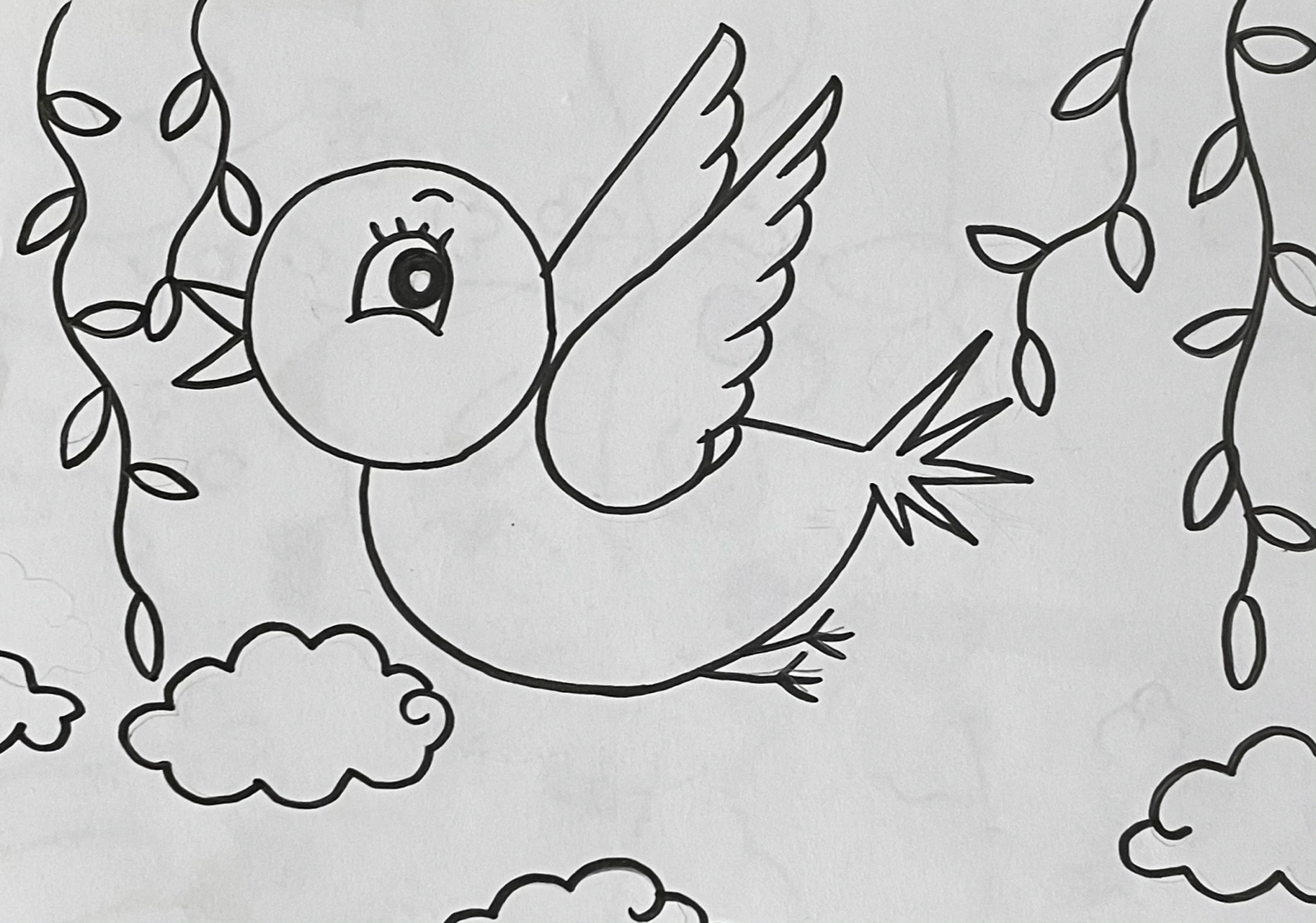 小鸟的图画怎么画简单图片