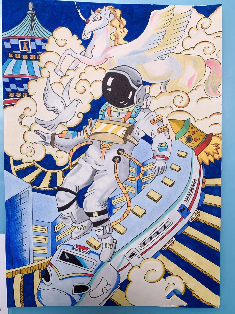 科技画(已参赛) 一晚上的时间挺仓促,临摹中各大神的绘画元素,东拼西