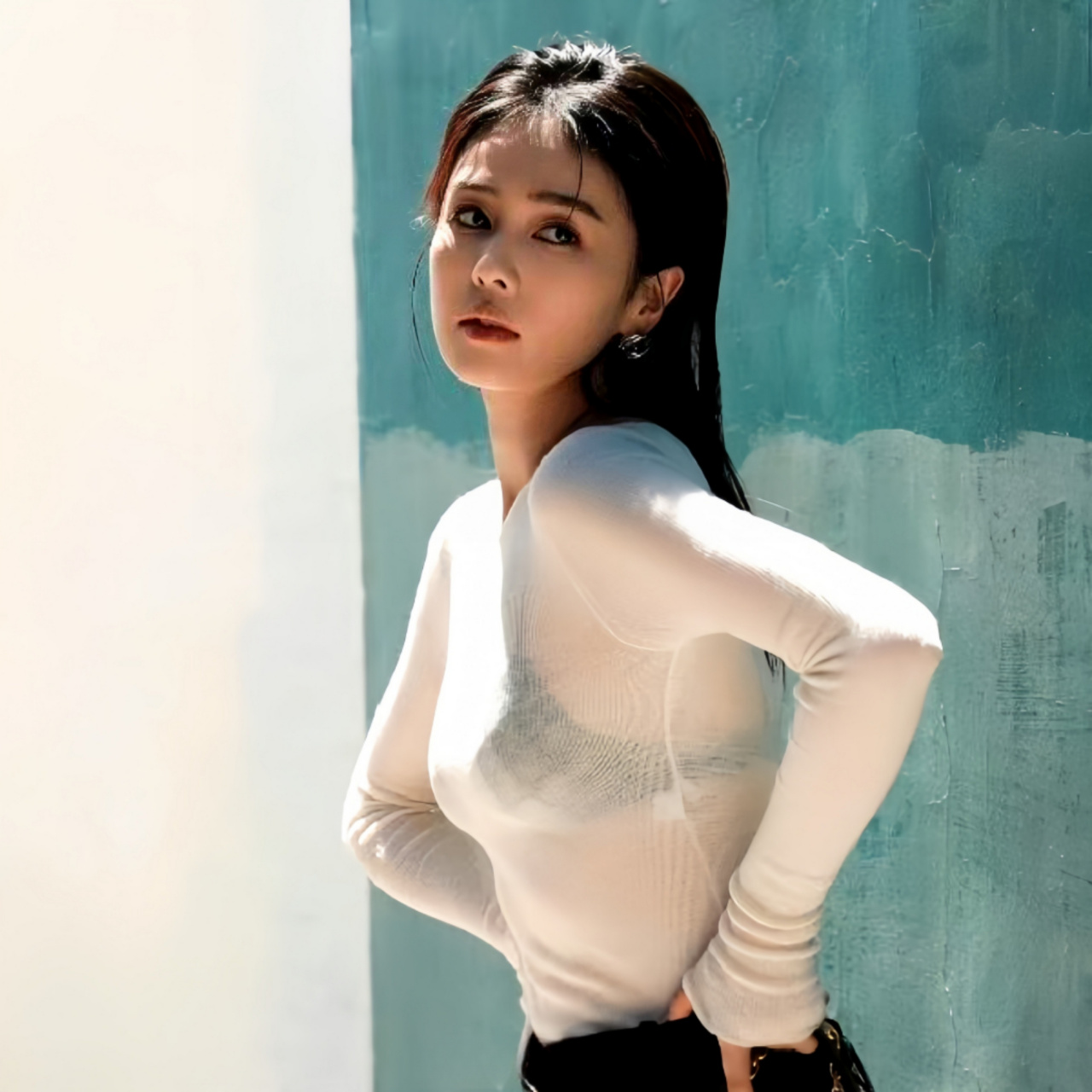 白鹿 性感透视装