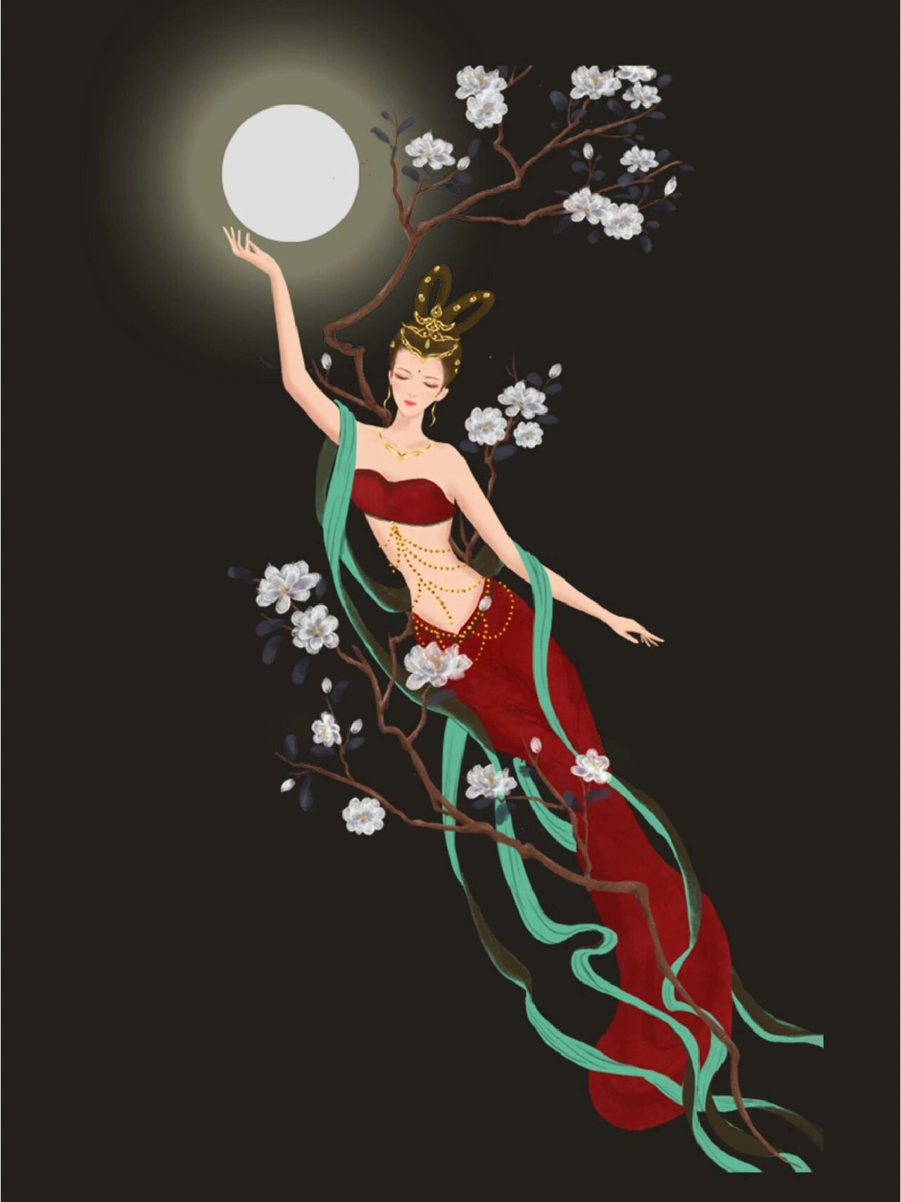 免抠素材97国潮敦煌人物飞天仙女免扣素材