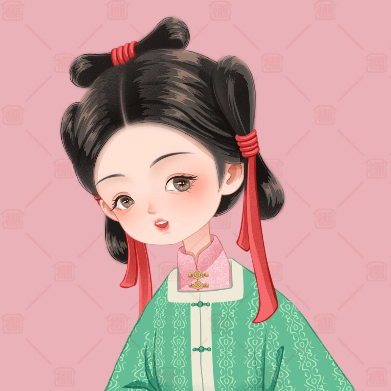 明代女子头像发式(上) 明代女子发式:十字髻,三缕头 堕马髻,41髻,髽