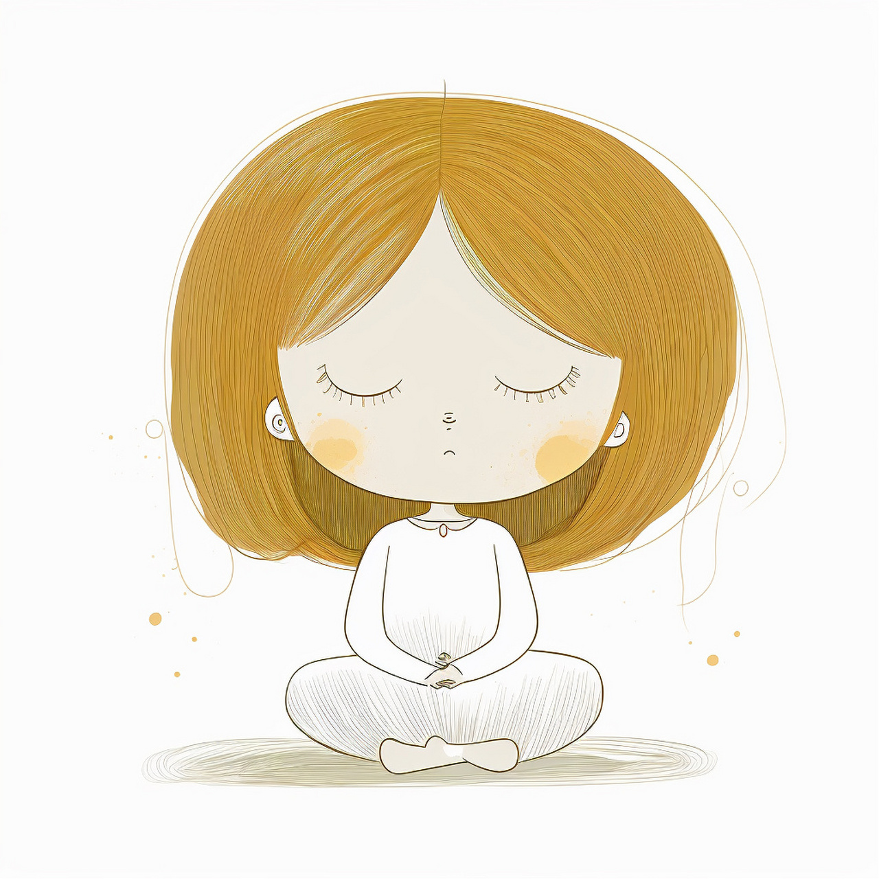 冥想的小姐姐头像,治愈头像