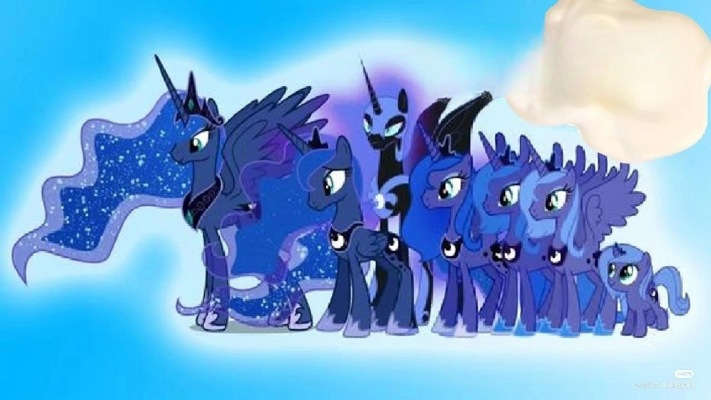 月亮公主(princess luna),塞拉斯蒂亞公主(宇宙公主)的妹妹,小馬國的