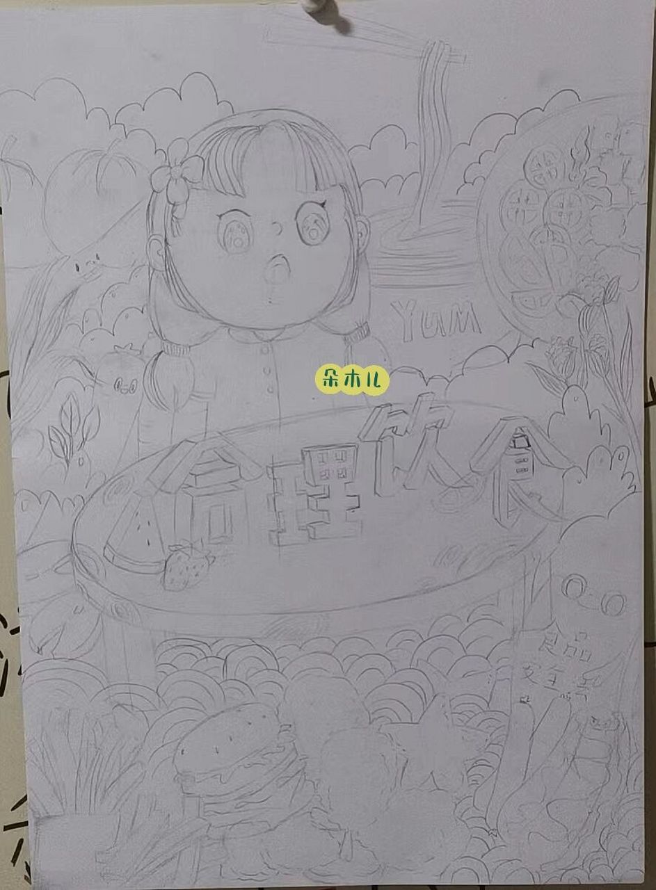 营养健康主题绘画@学生作品