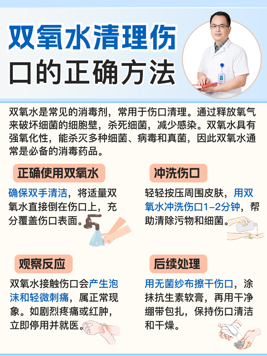 双氧水清创:医生告诉你正确使用方法处理伤口 在日常生活中,无论是