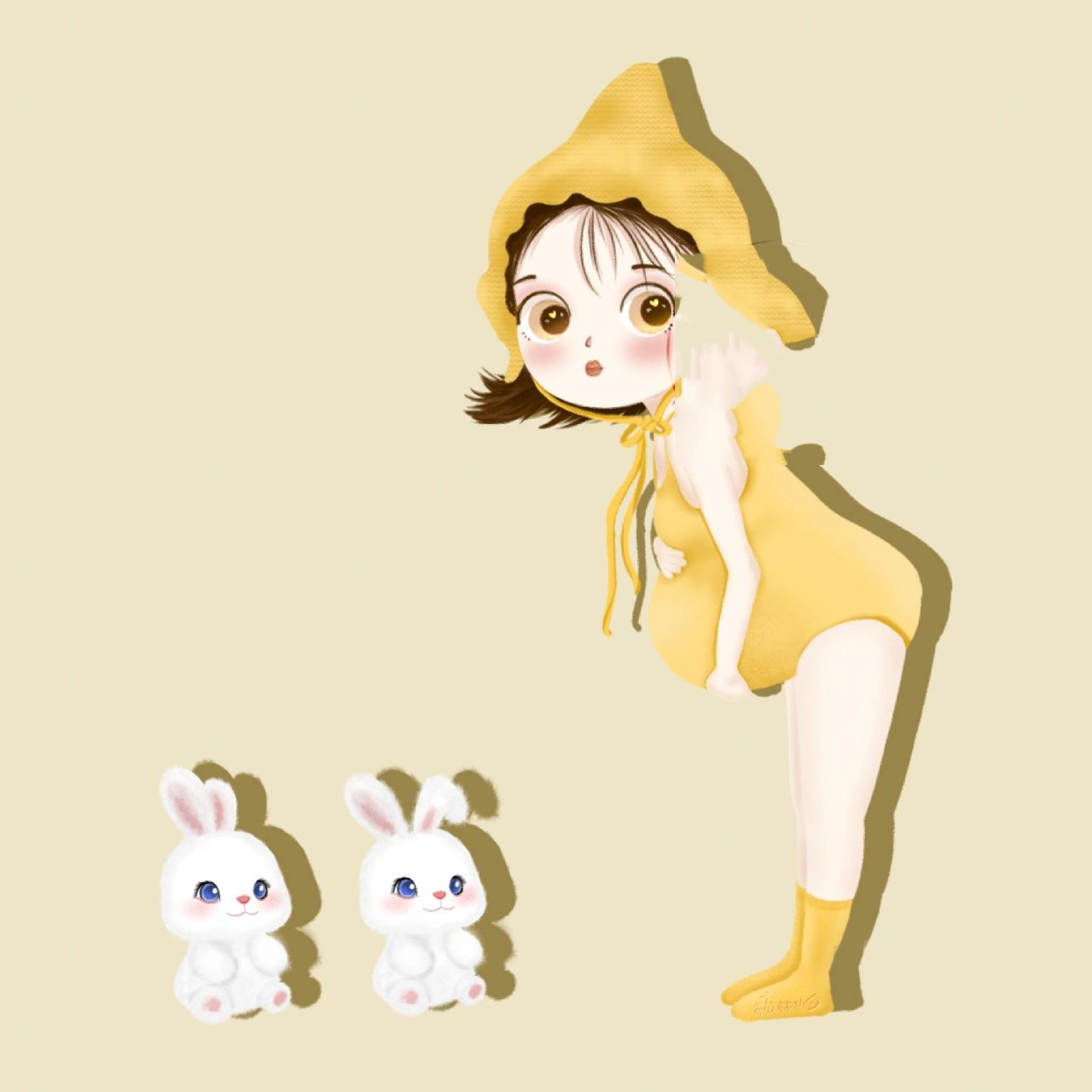 你们想要的孕妈妈兔宝宝头像来咯~  很多朋友都想要把小鸭子08换成