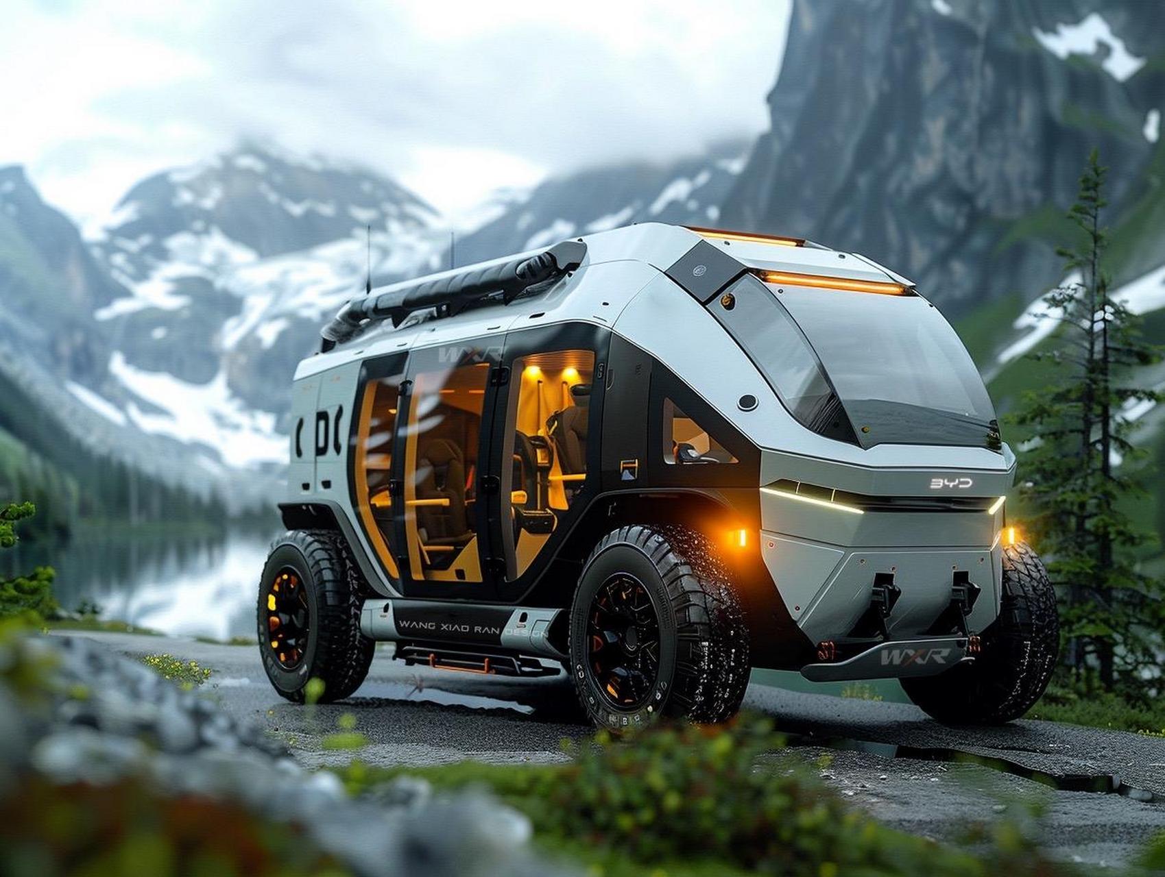 比亚迪纯电露营车概念设计.