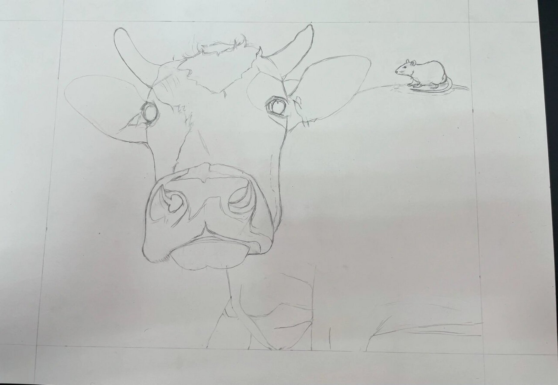 十二生肖系列 彩铅《牛》新手绘画尝试    趁着还是牛年 画个大黄牛