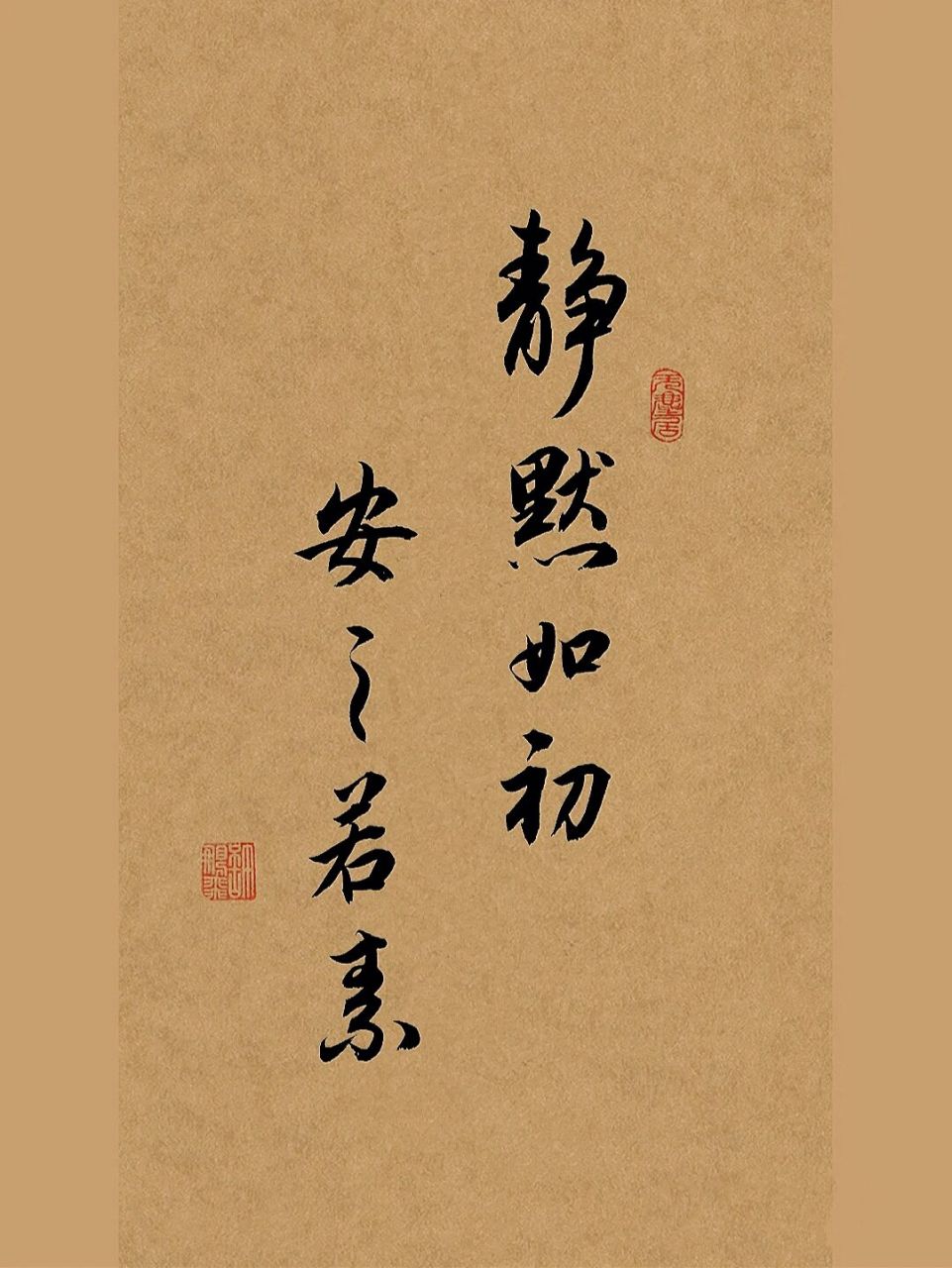 手写行书练字打卡"静默如初,安之若素" "静默如初,安之若素"的意思是