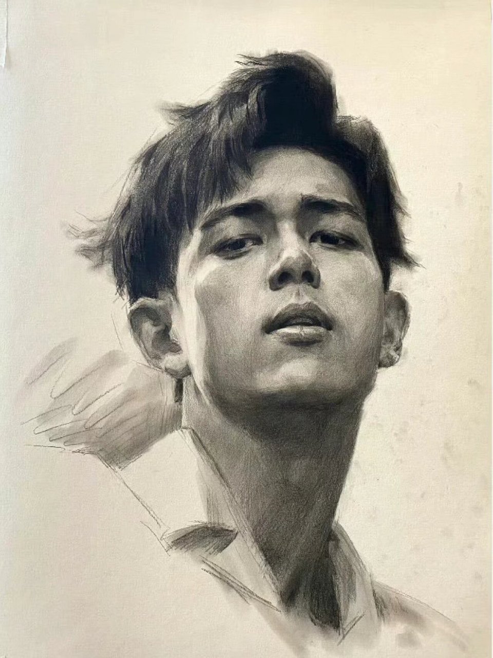 素描头像解析———李现 素描头像解析——李现 #素描# #素描头像