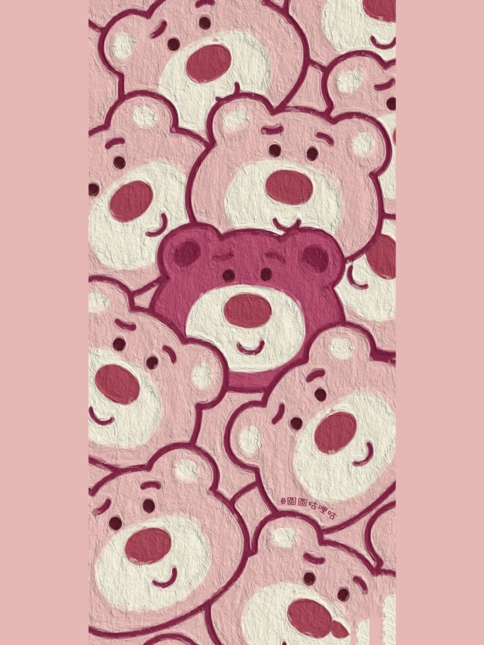 可爱草莓熊的微信或者qq聊天背景图 可可爱爱的草莓熊