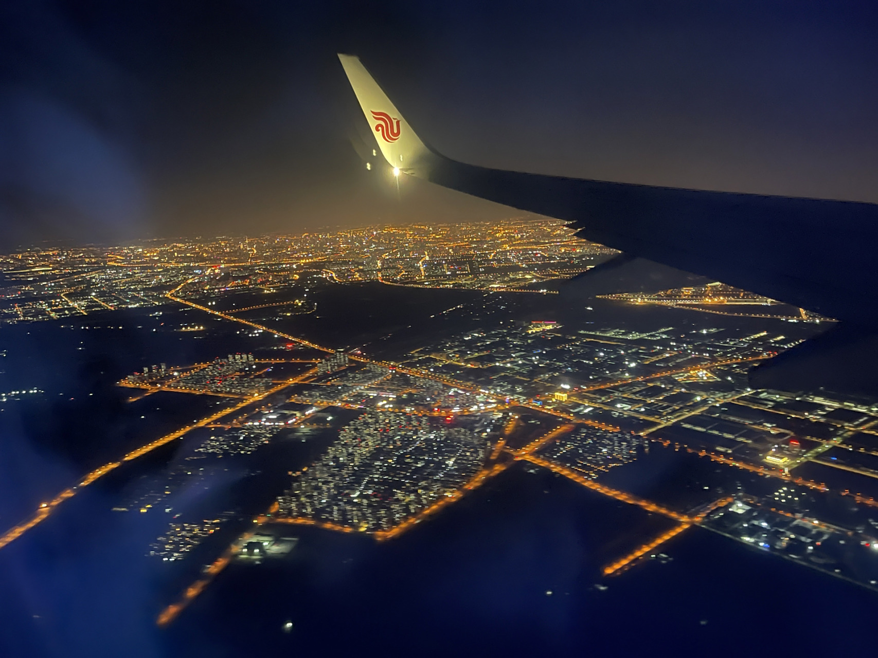 最美的飞机夜景