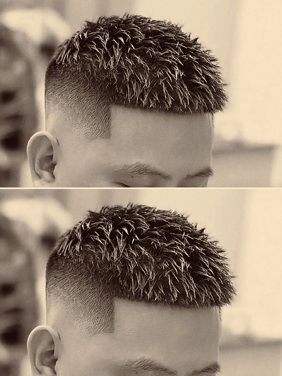 91鬓角0-3毫米立体渐变 	 97店内设计发型点我9096