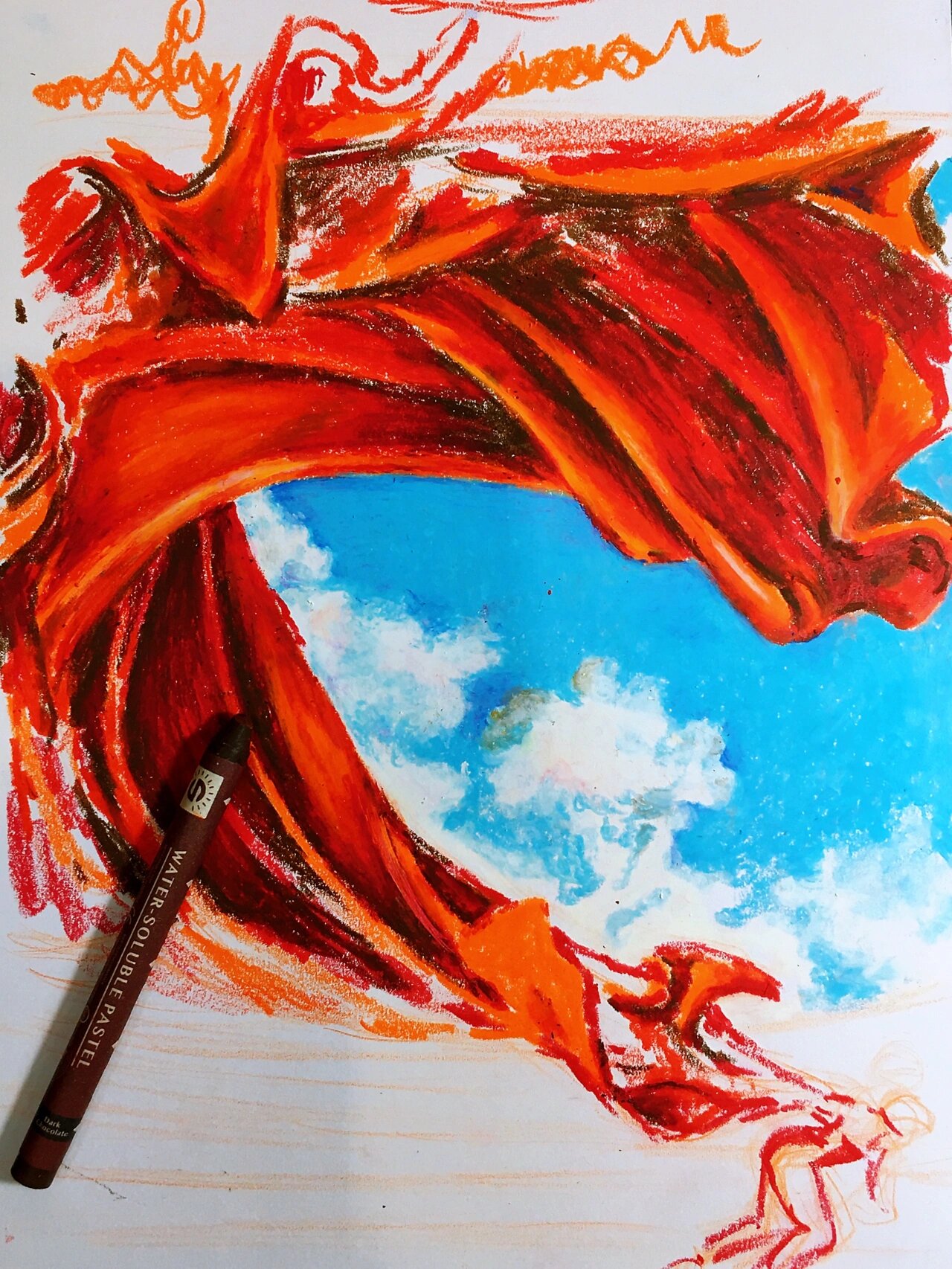 96油画棒|冬奥电影海报《我心飞扬》中国红