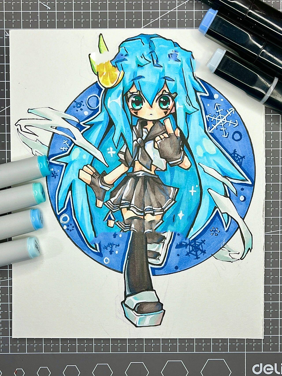 马克笔手绘/原创 凹凸世界 凹凸世界93安莉洁 99工具:97法卡勒