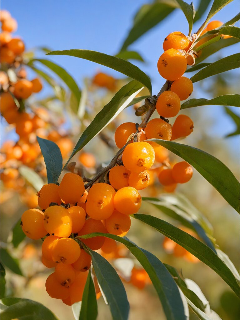 沙棘果图片 亲爱的朋友们,今天我要带大家一起探索一种既神奇又营养的