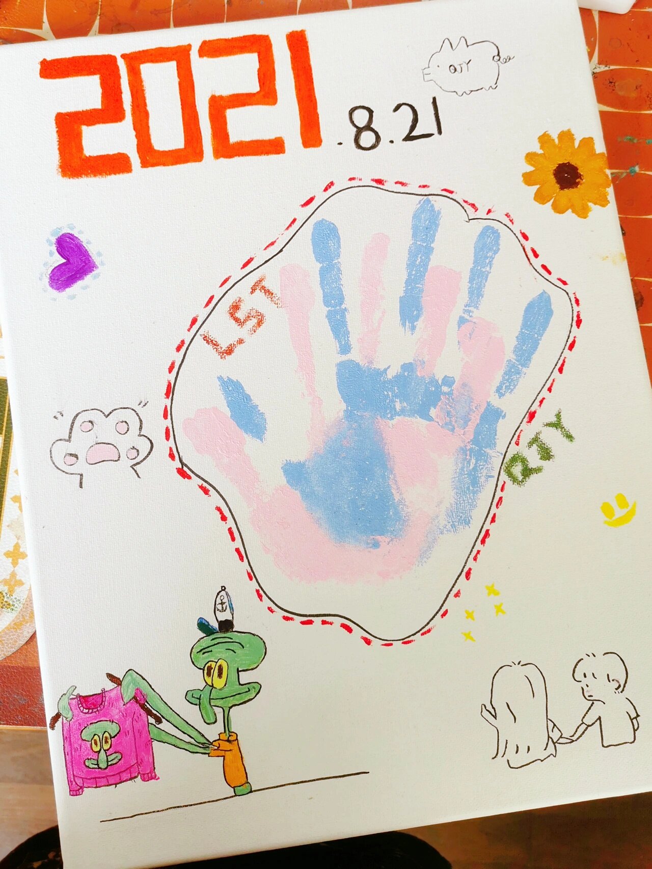 7715手印画合集9691520情侣礼物0499diy手工