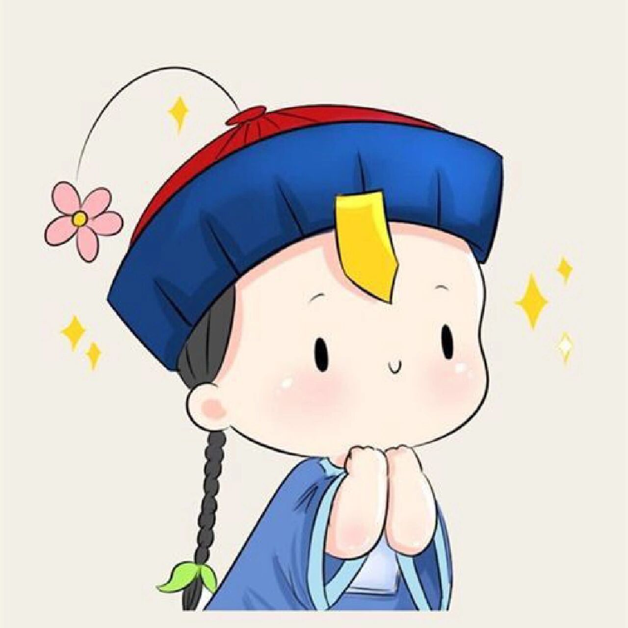 小僵尸头像 谁不喜欢这么可爱的小僵尸用作头像呢