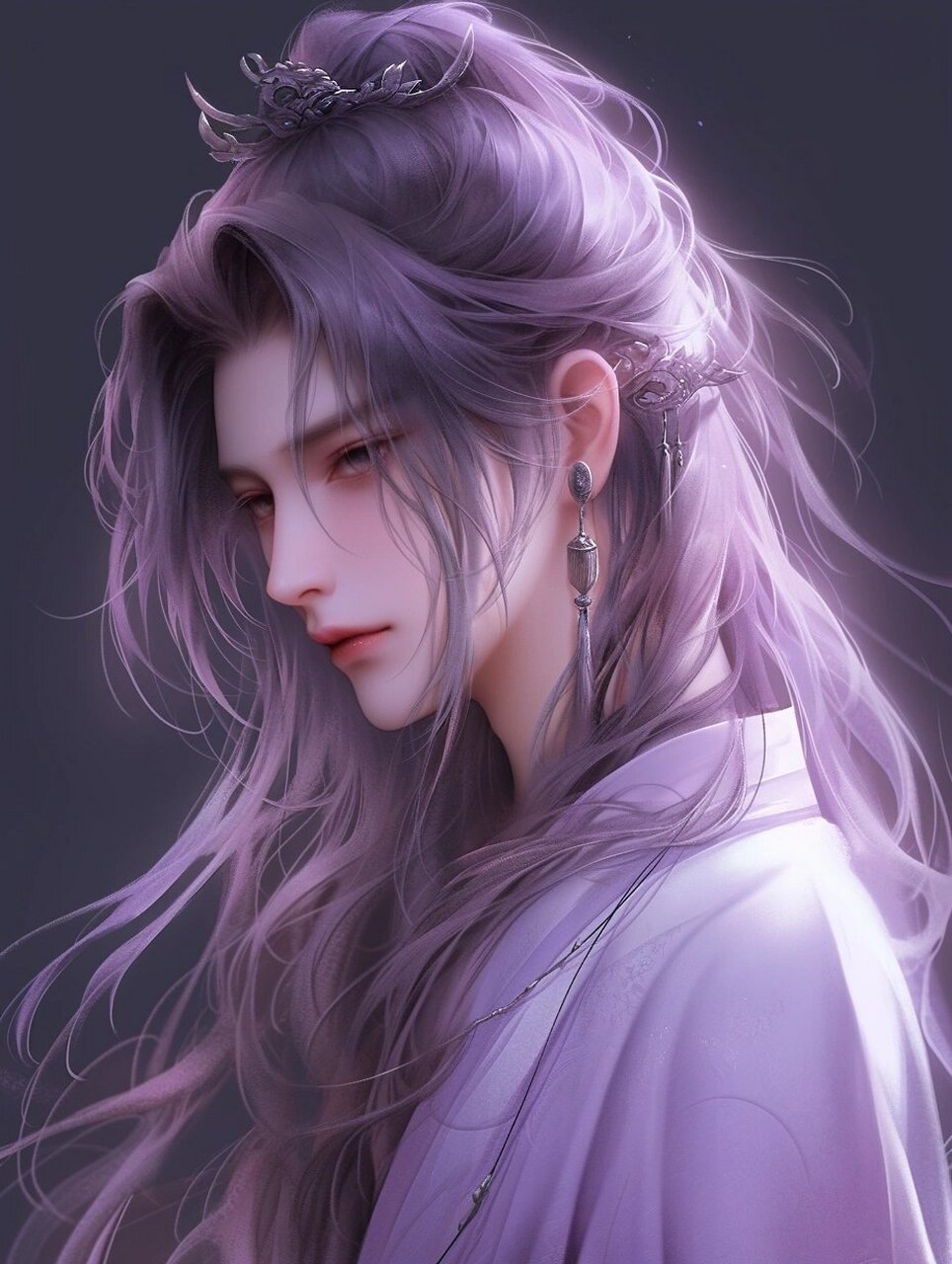 古风男头像·紫发美男你见过吗?