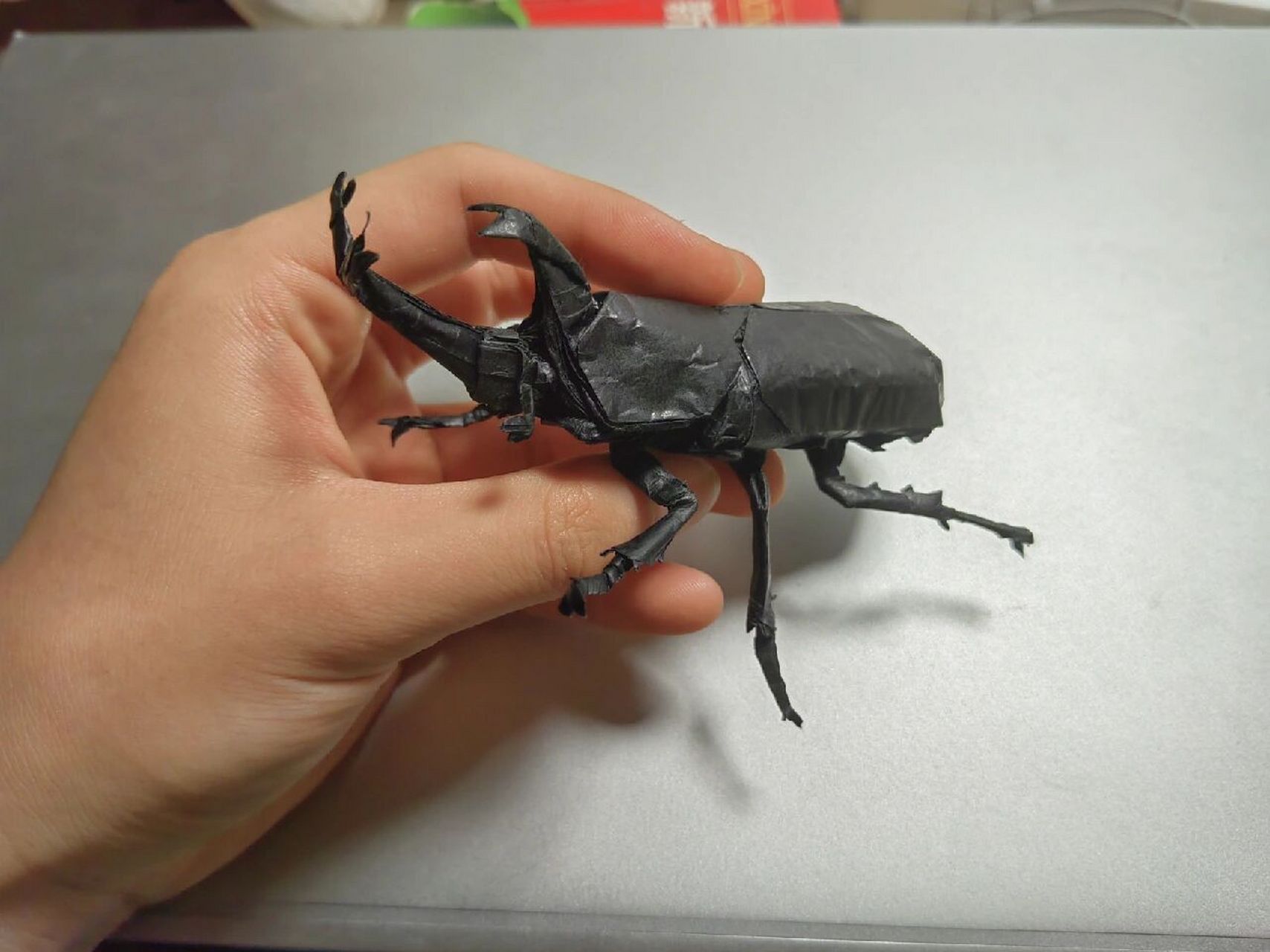 这个折纸独角仙我做了一个星期01 设计:今井幸太 折拍:我(arky)