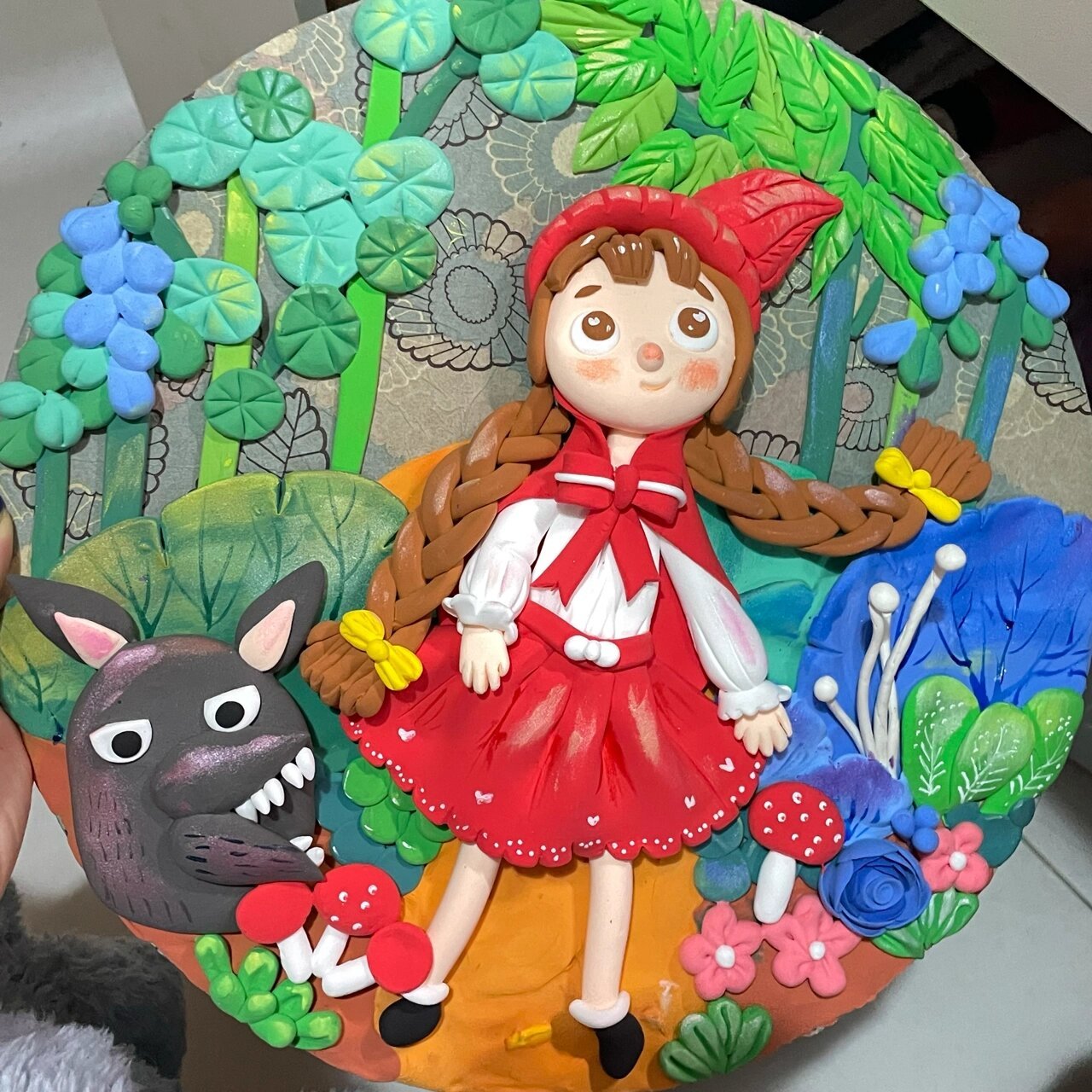 粘土故事插画小红帽和大灰狼童话故事 参考了. 的作品