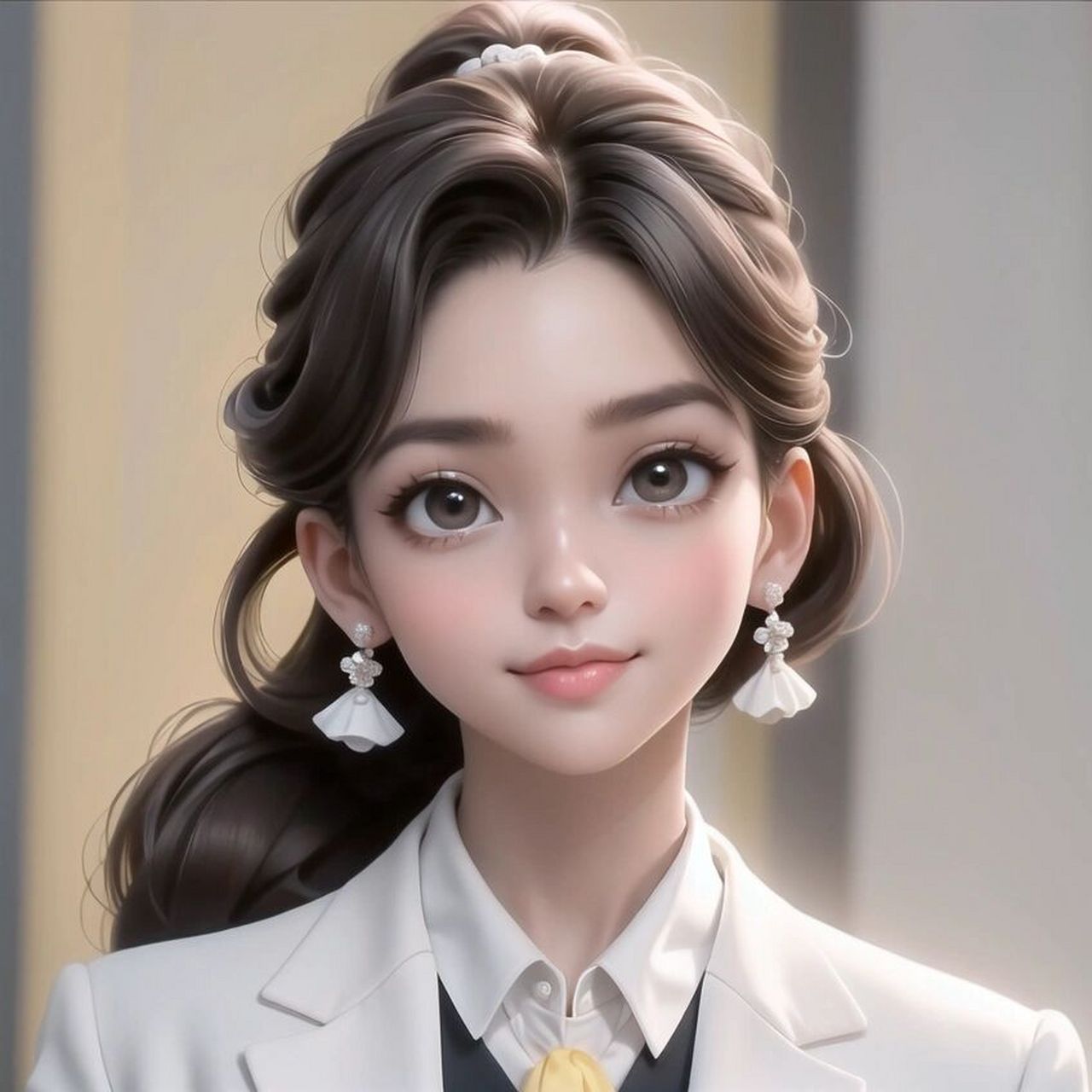 高马尾房地产销售员头像,女生头像9195 喜欢这种干净利落的感觉