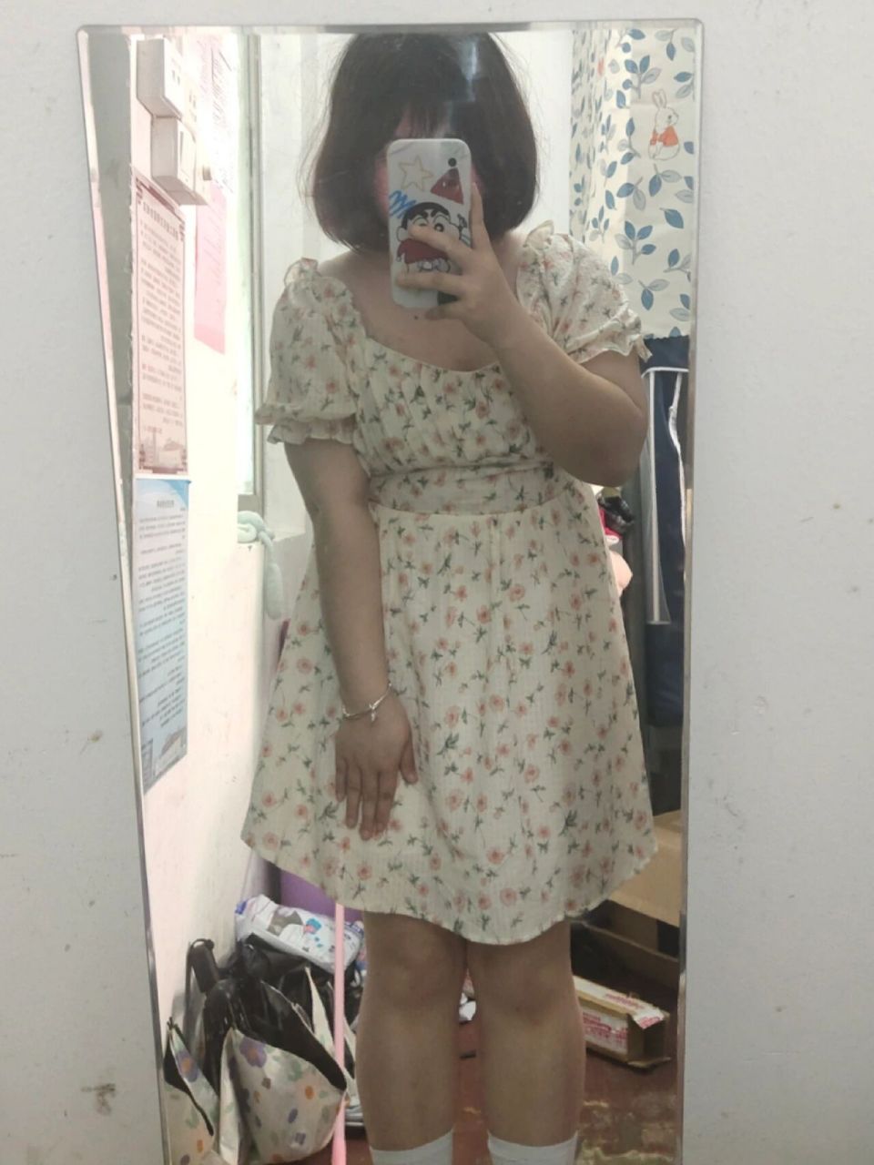 身高一米五体重128女大学生温柔风穿搭小裙 子,最近买了两条连衣裙