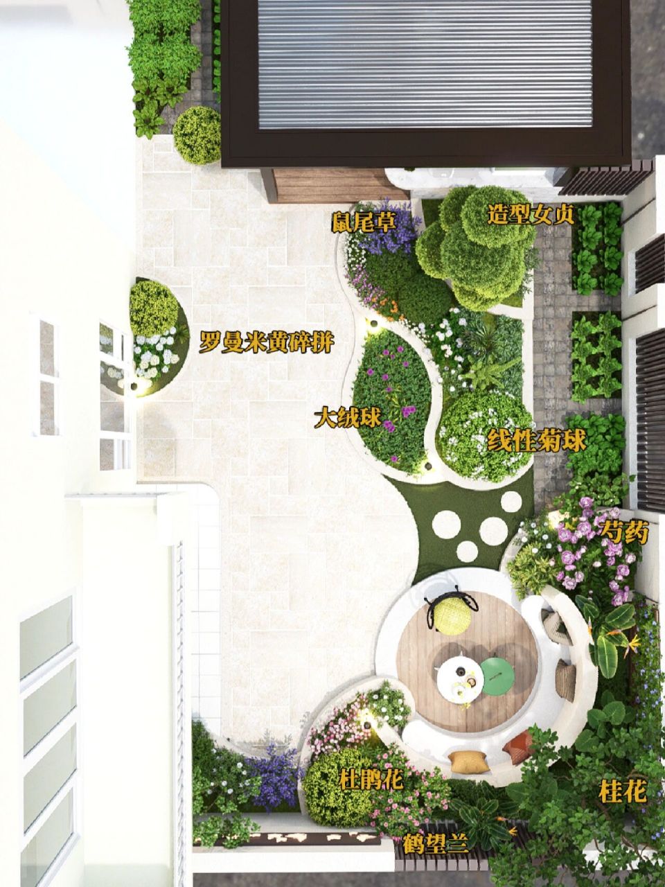 庭院设计 | 重庆80平自然小花园改造布局78 …………01分享重庆80