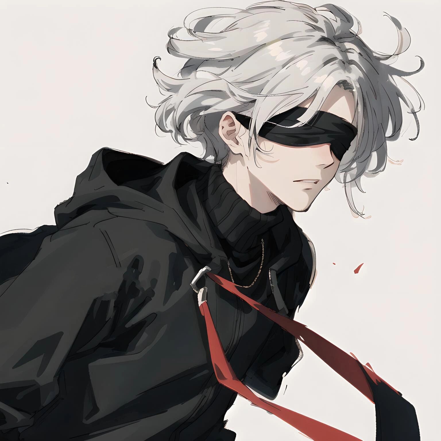 蒙眼超级帅气/情侣头像/闺蜜头像