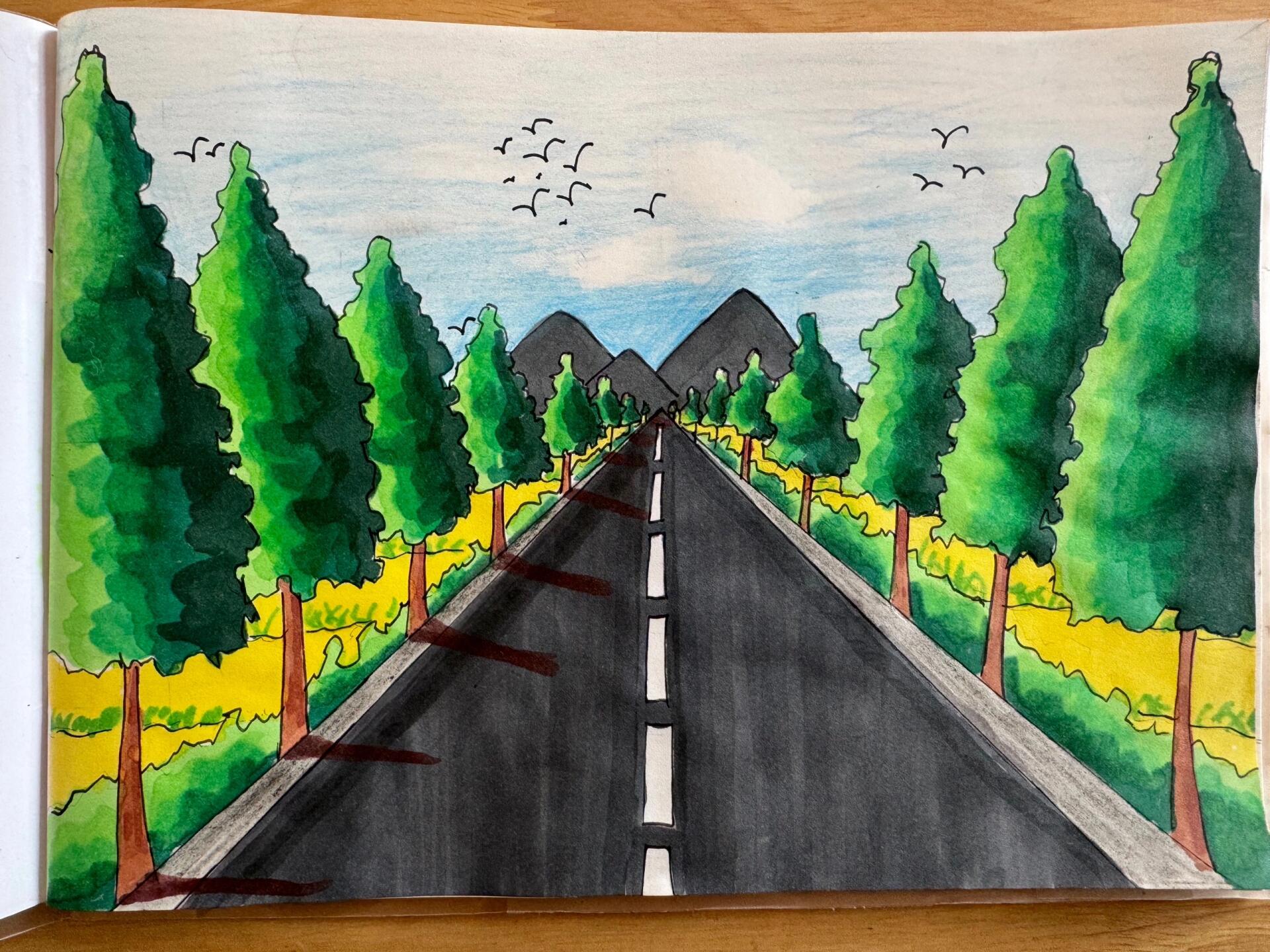 五年级下册第一课《近大远小》