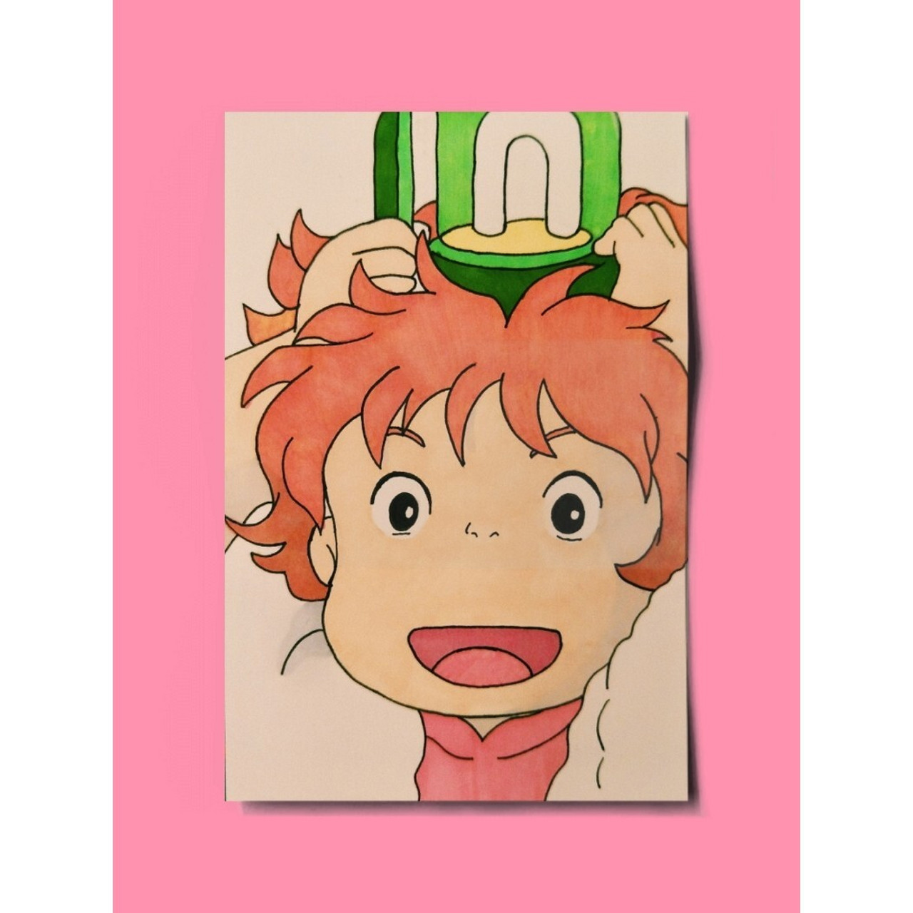 马克笔手绘|【波妞】(附手稿) 96 96 96 【不管是鱼,半人鱼