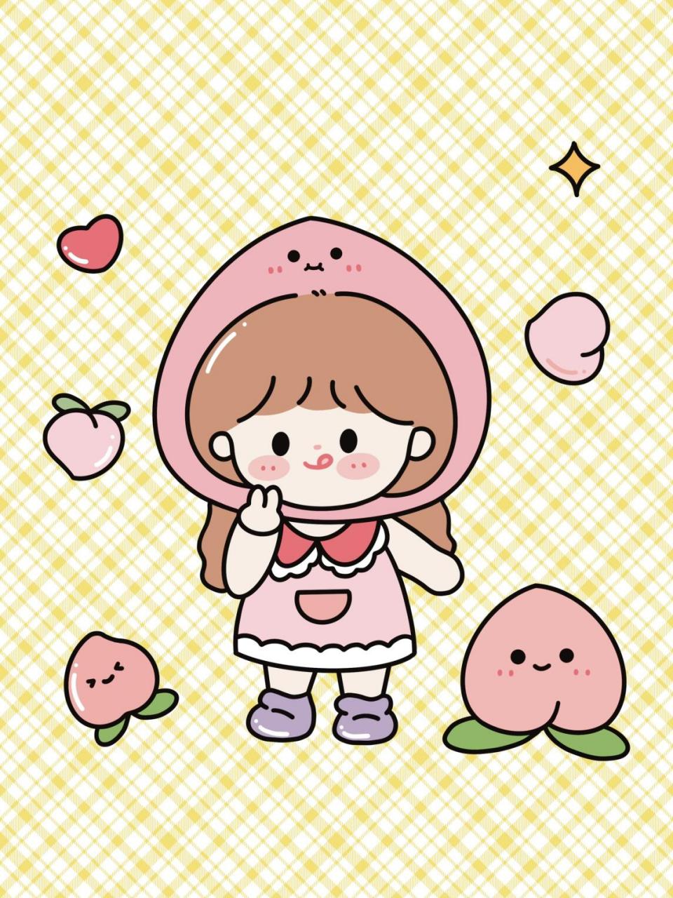 今日是甜甜的水果女孩儿#简笔画# #简笔画教程# #手帐贴纸# #可爱简笔