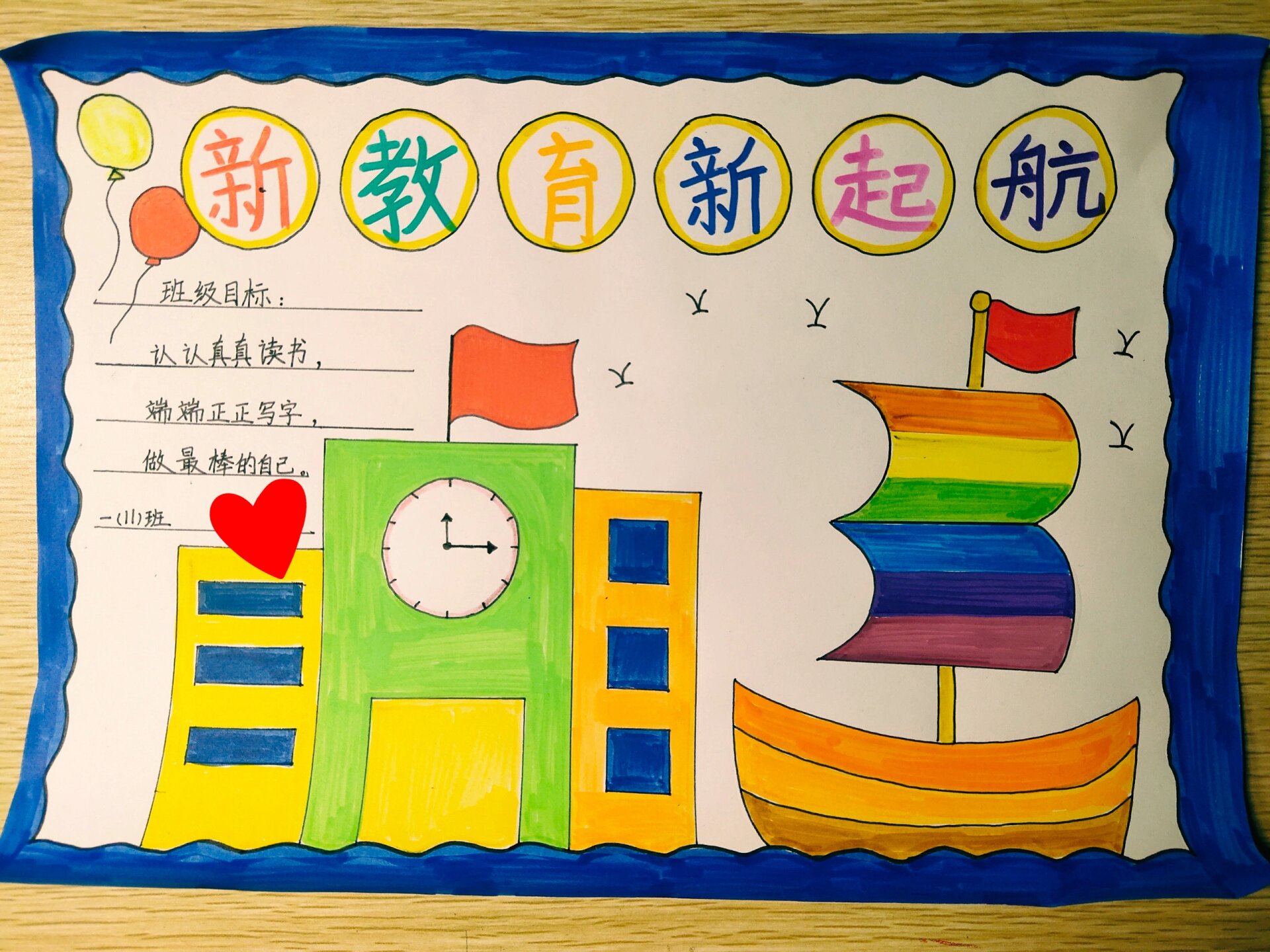 新教育 新生命 新起航 手抄报