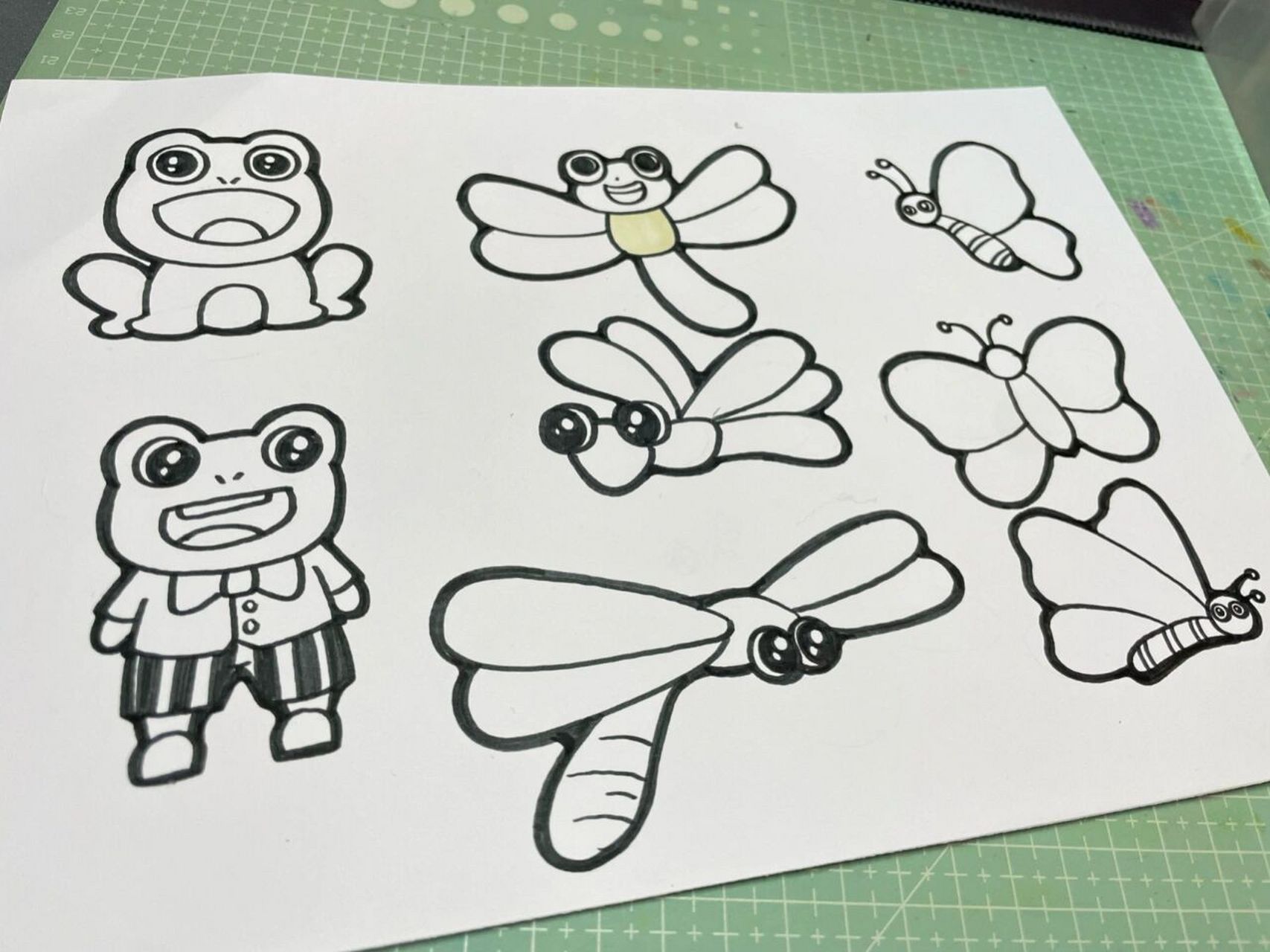 上色版儿童画模版之小动物(0390还有蜻蜓～) 上色版的来啦