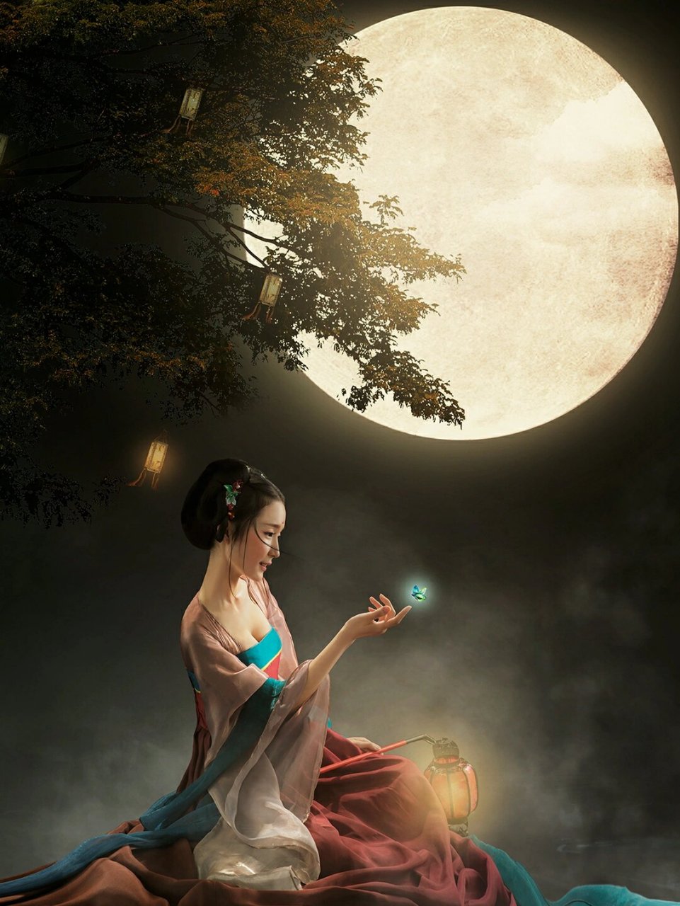 月下美人宛若谪仙子般清丽脱俗04古风写真 分享一组最新客片,好适合